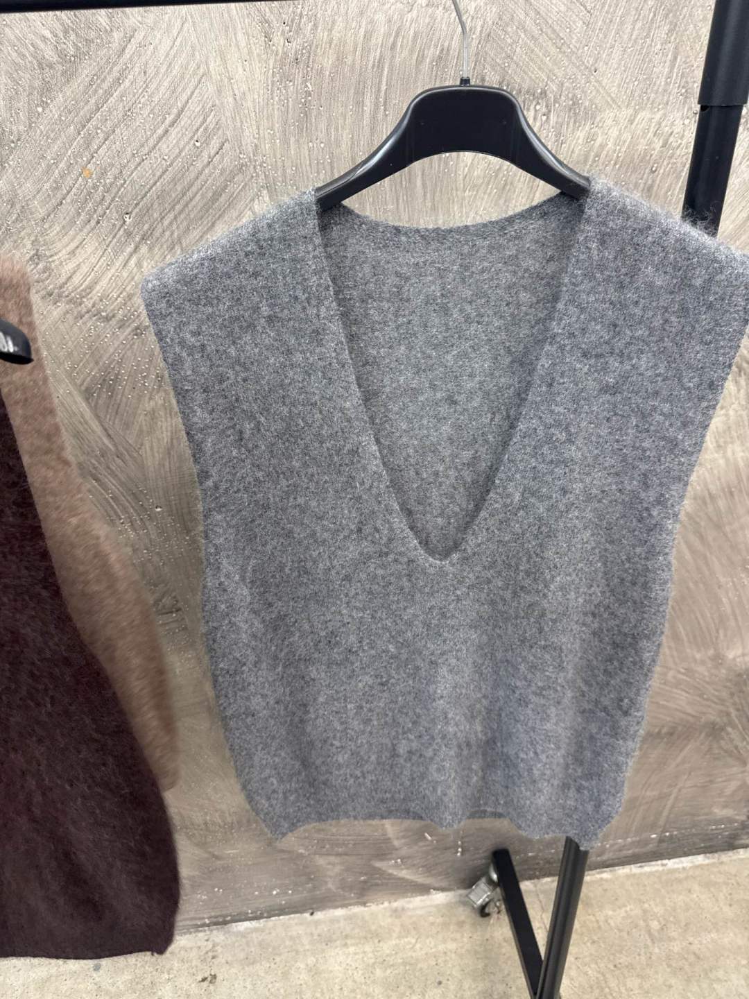 Knit Vest with V-Neck