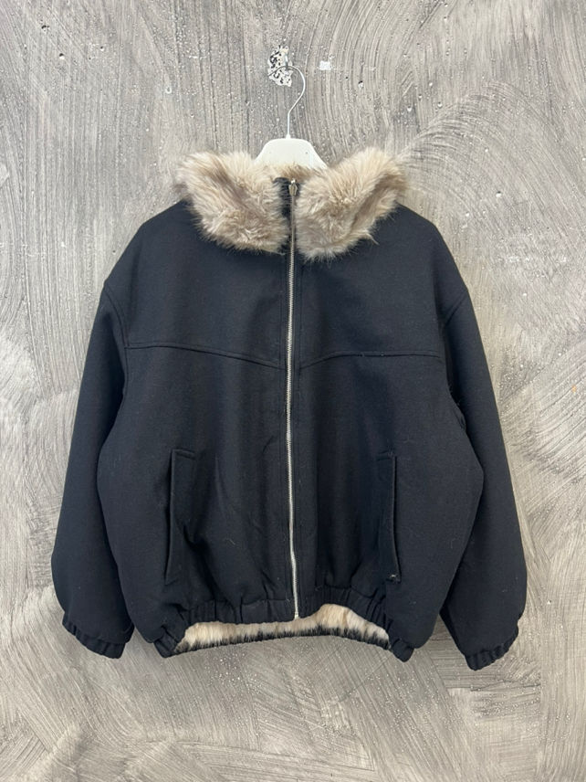 Oversize Hooded Bomber Jacket