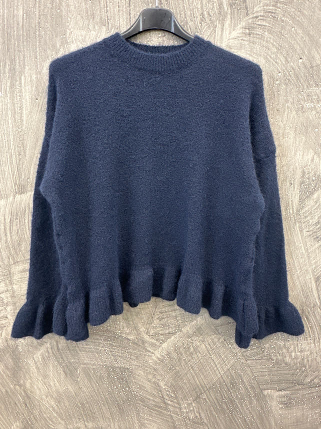 Cropped Ruffle Sweater