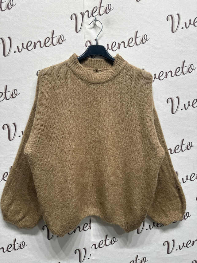 Relaxed Balloon-Sleeve Sweater