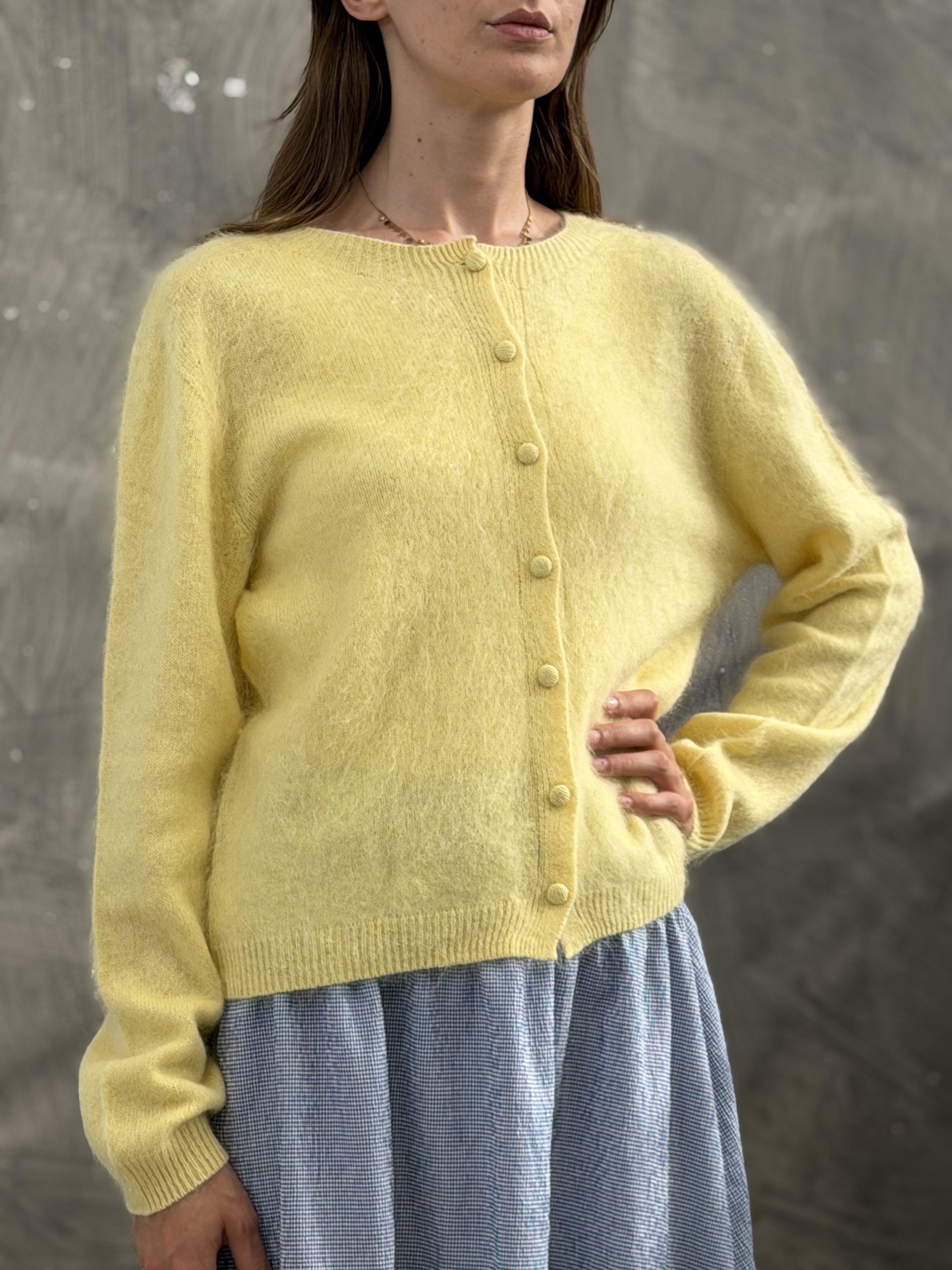 Cropped Fluffy Cardigan