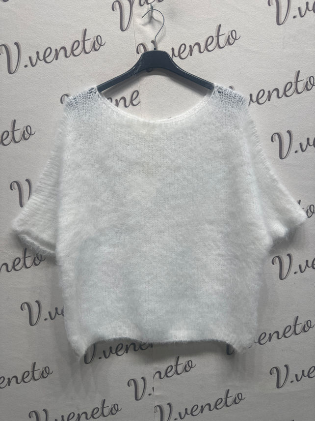 Relaxed Short‑Sleeve Sweater