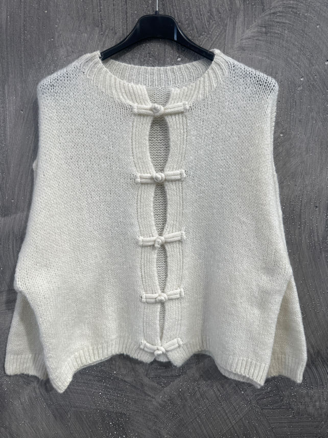 Oversized Bow Cardigan