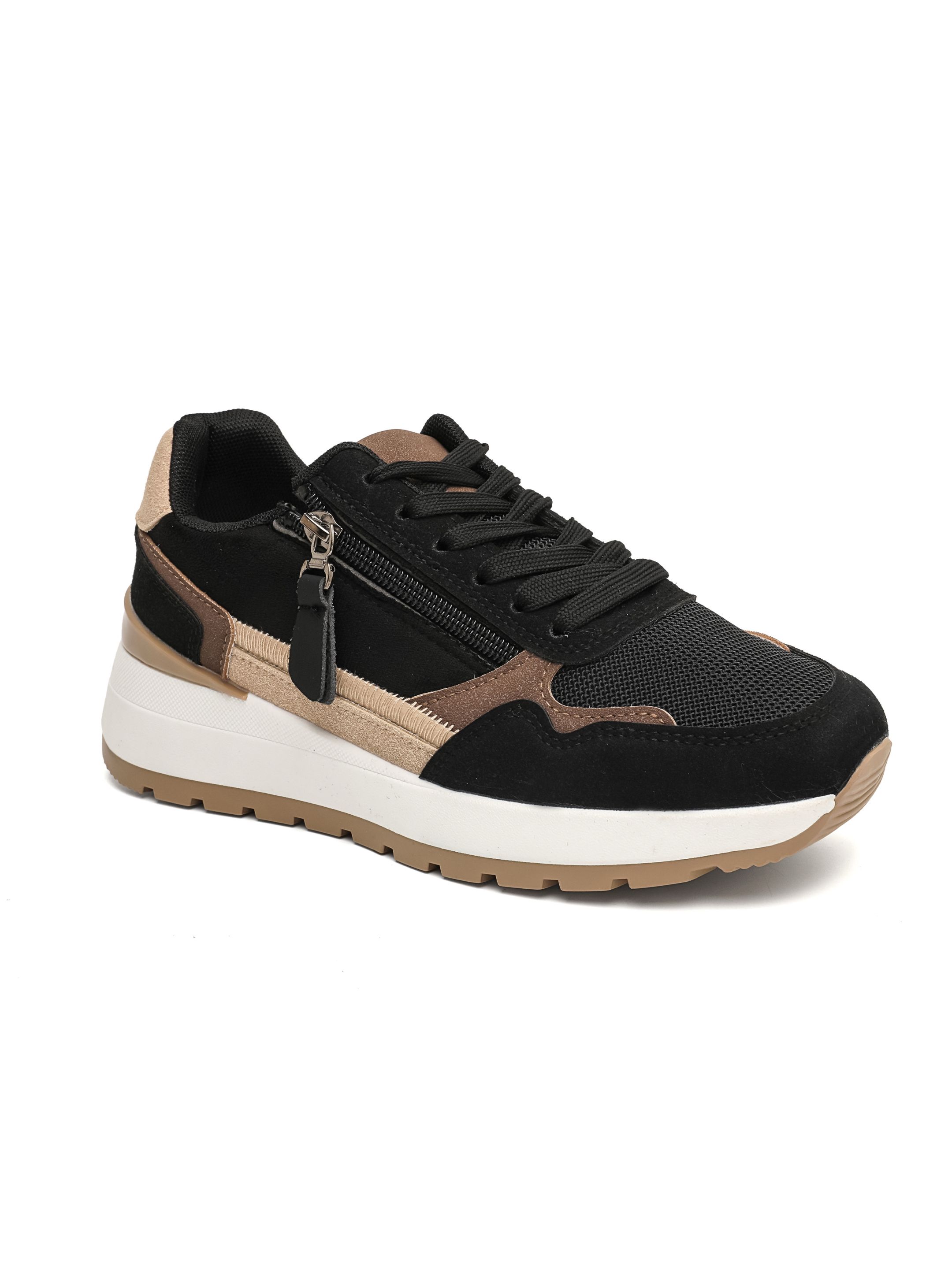 Platform Sneakers with Decorative Buttons