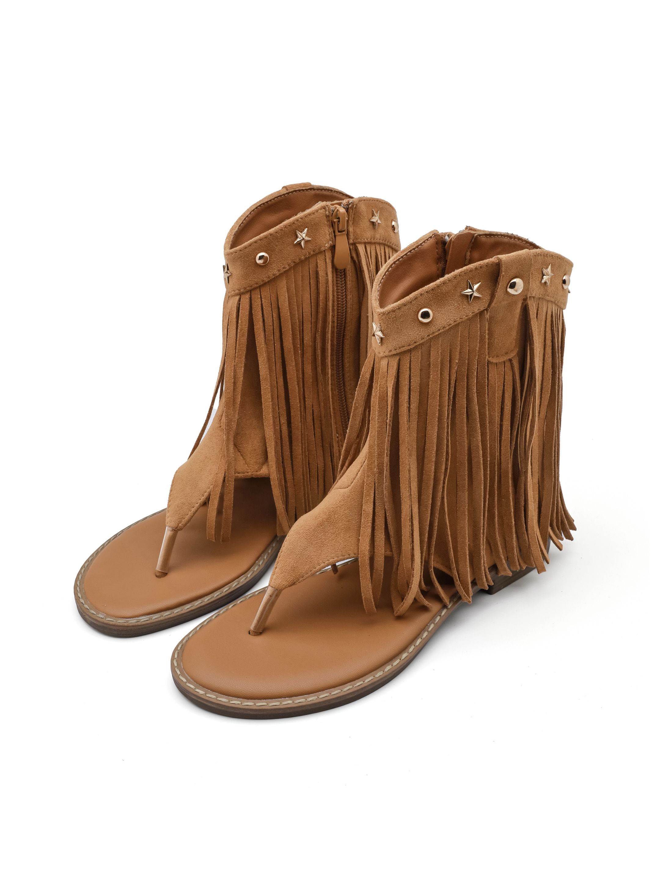 Fringe Flip-Flop Sandals