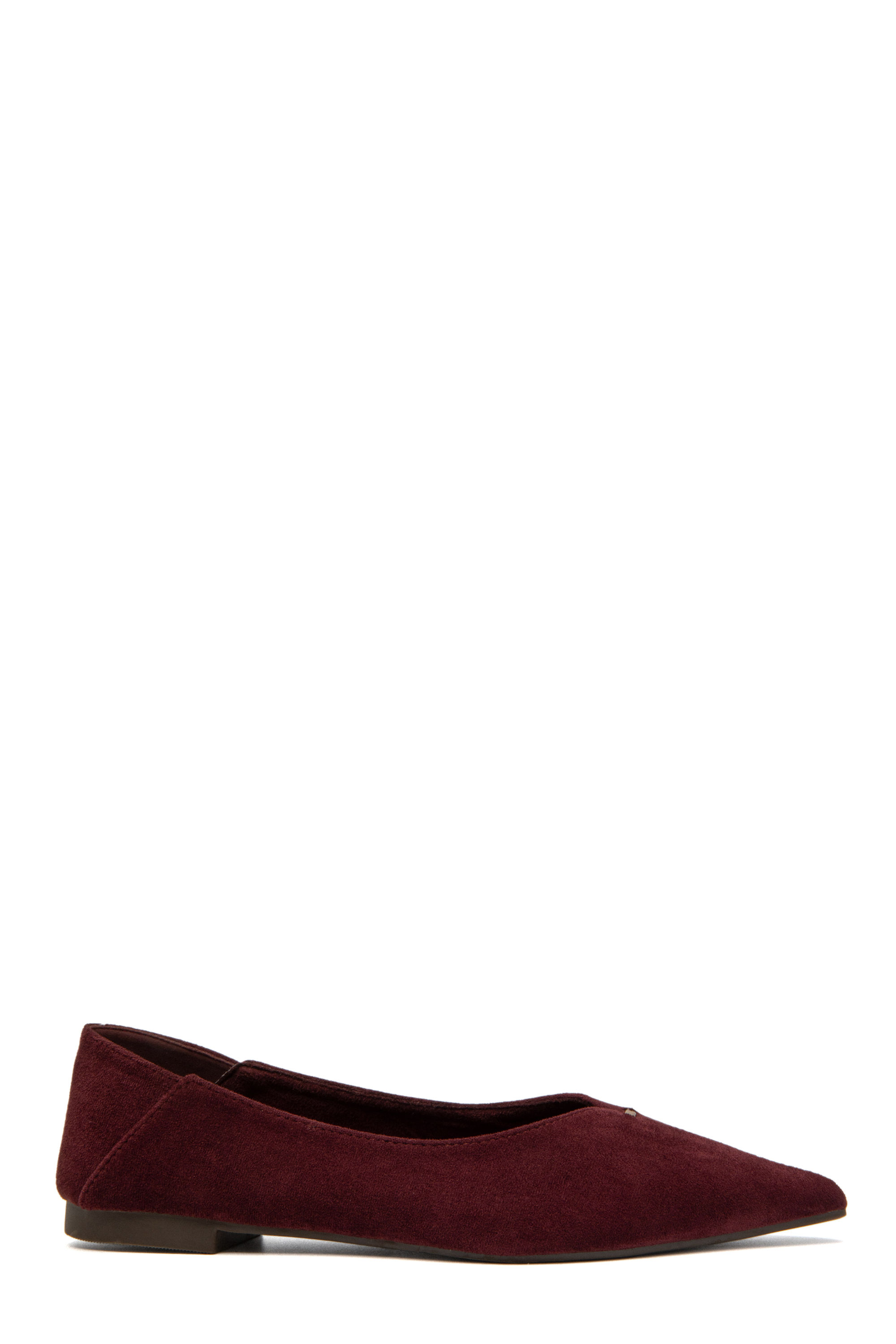 Pointed Toe Ballerinas with Decorative Button