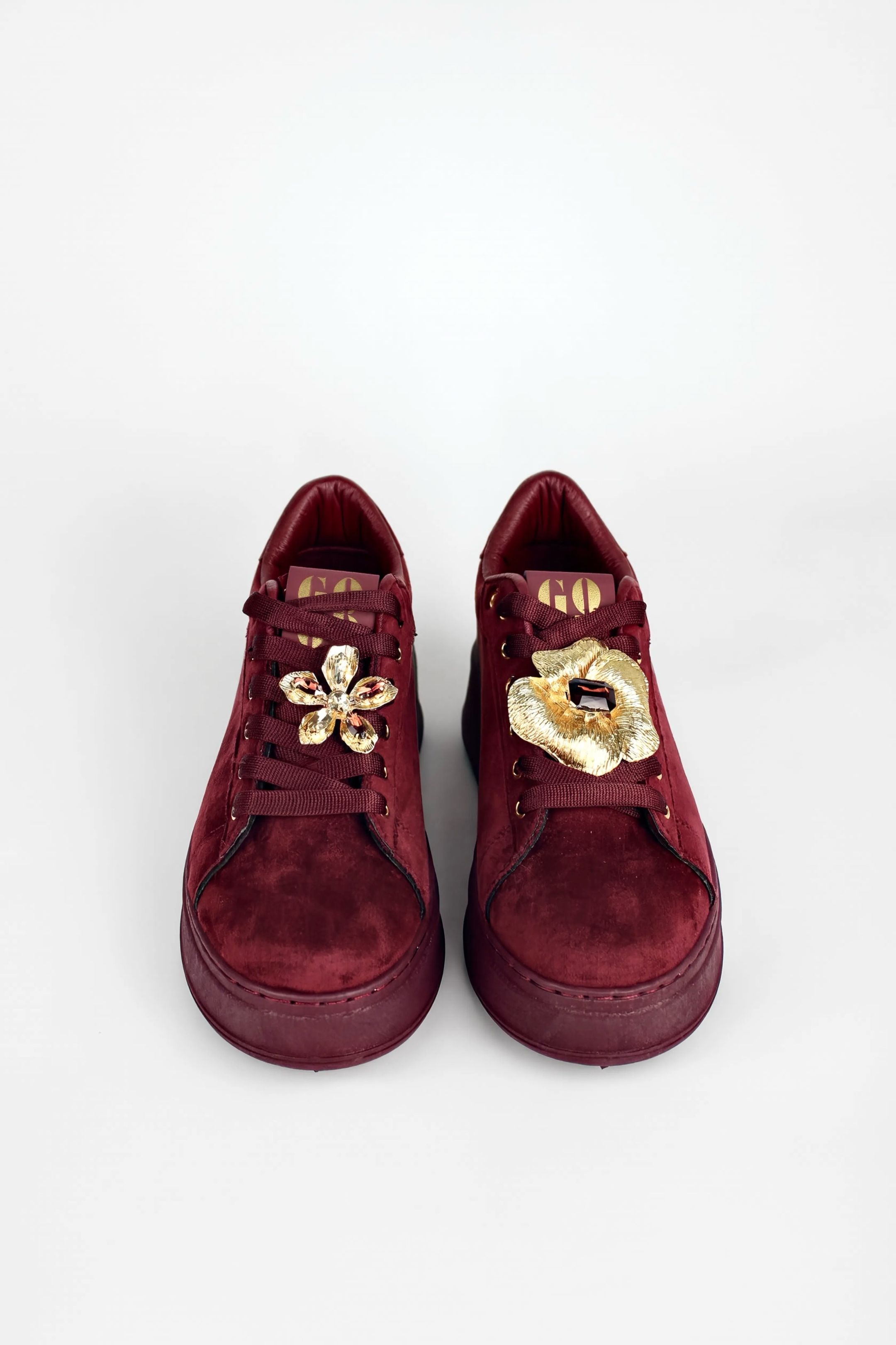 Embroidered Platform Sneakers