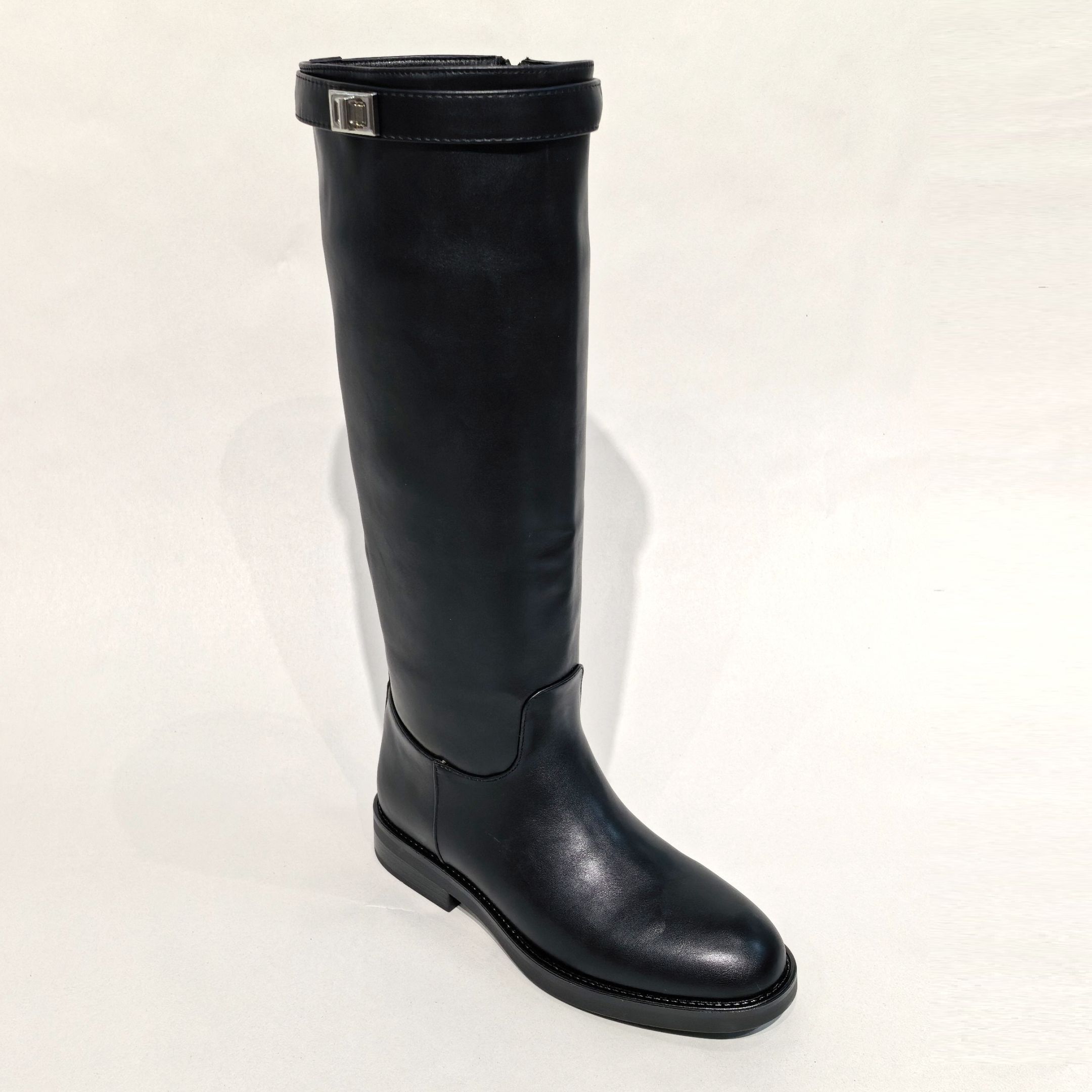 Knee Boots with Decorative Strap