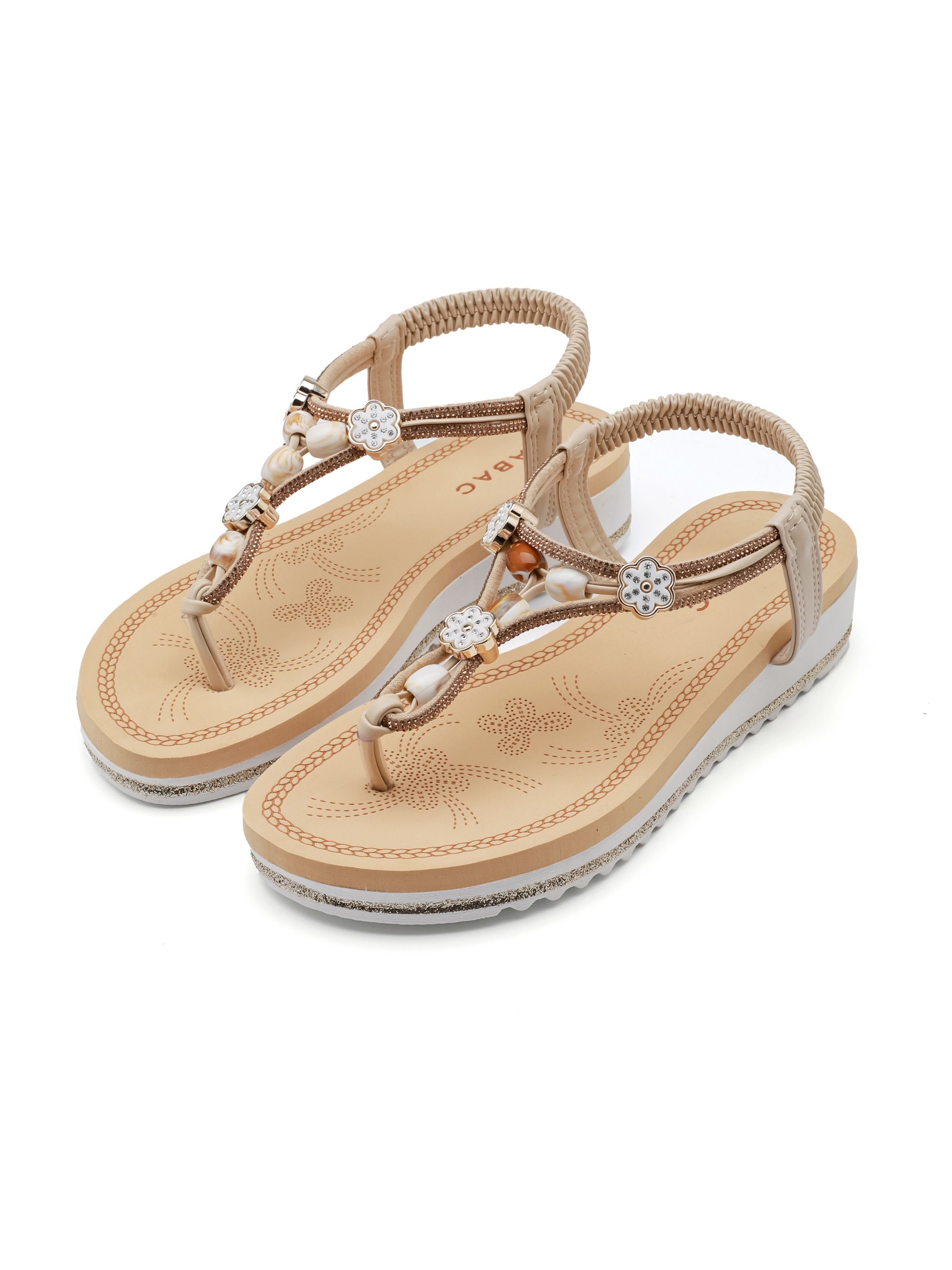 Stud-Embellished Thong Sandals