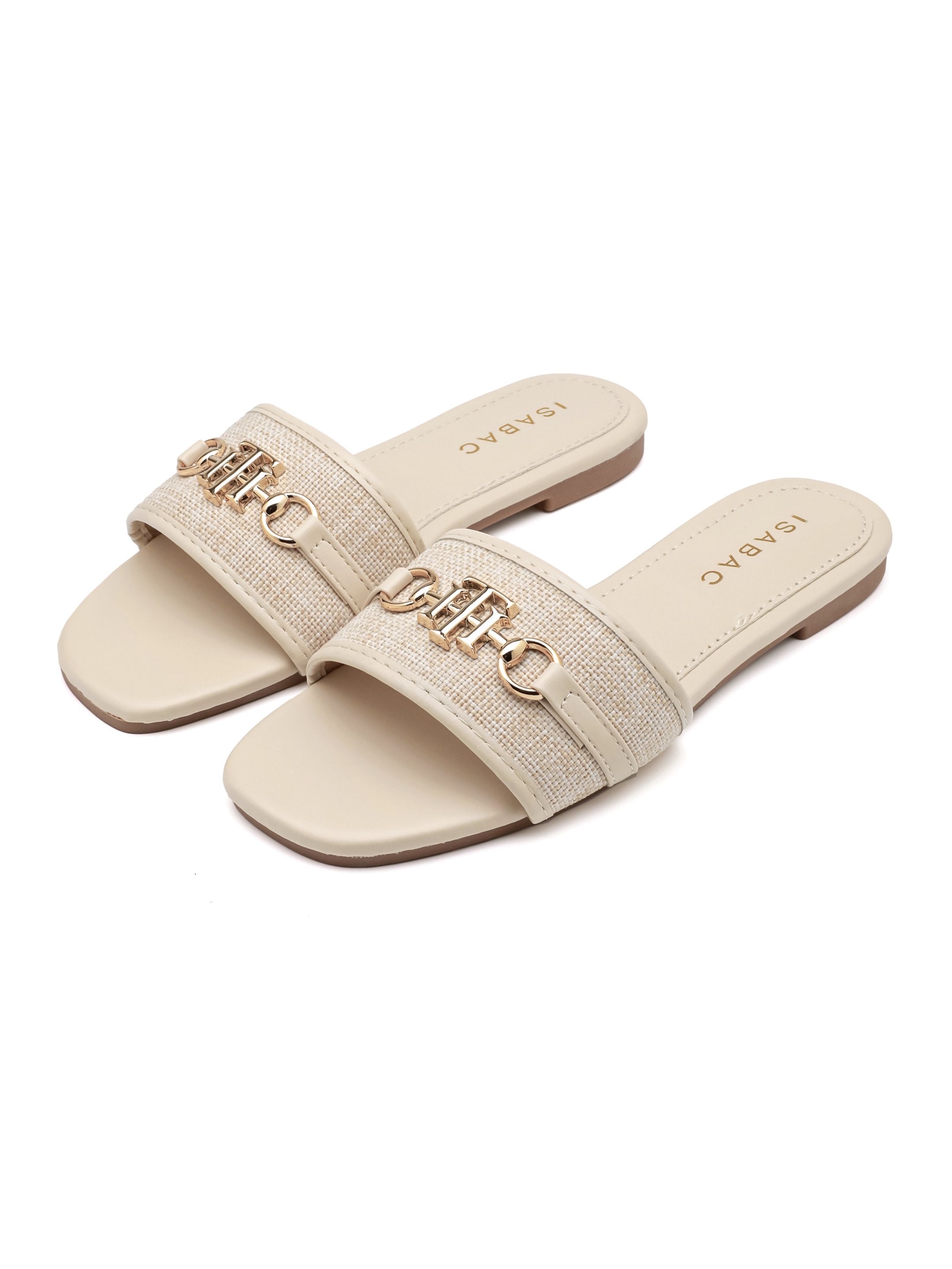 Braided Strap Slide Sandals