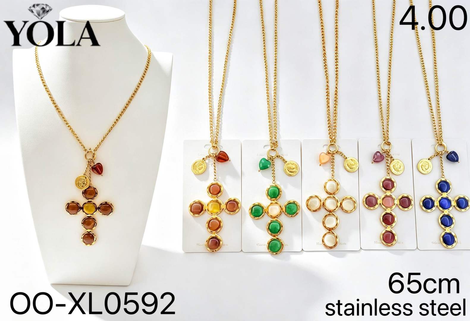 Pendant Necklace with Cross Charm