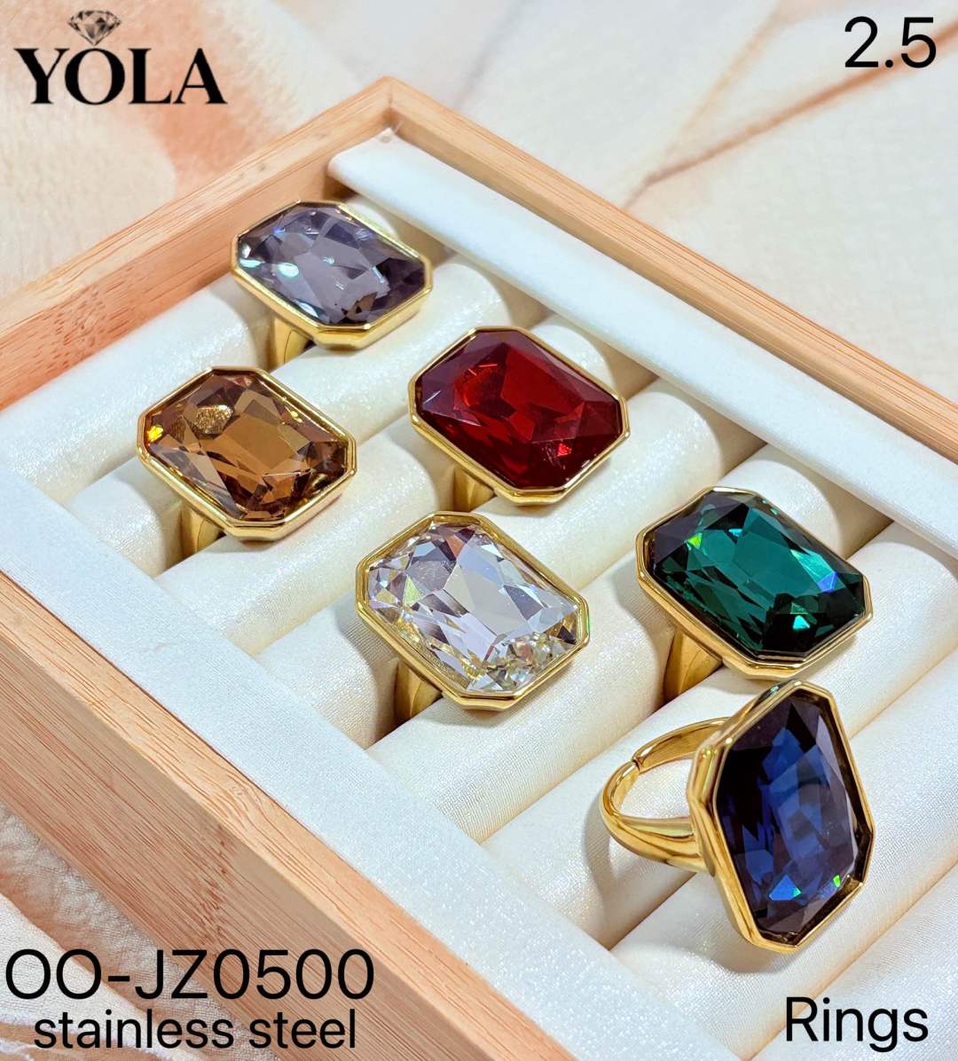 Faceted Crystal Ring