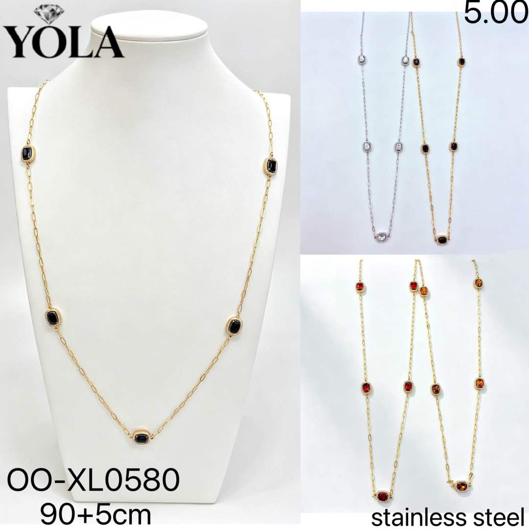 Long Stone Necklace