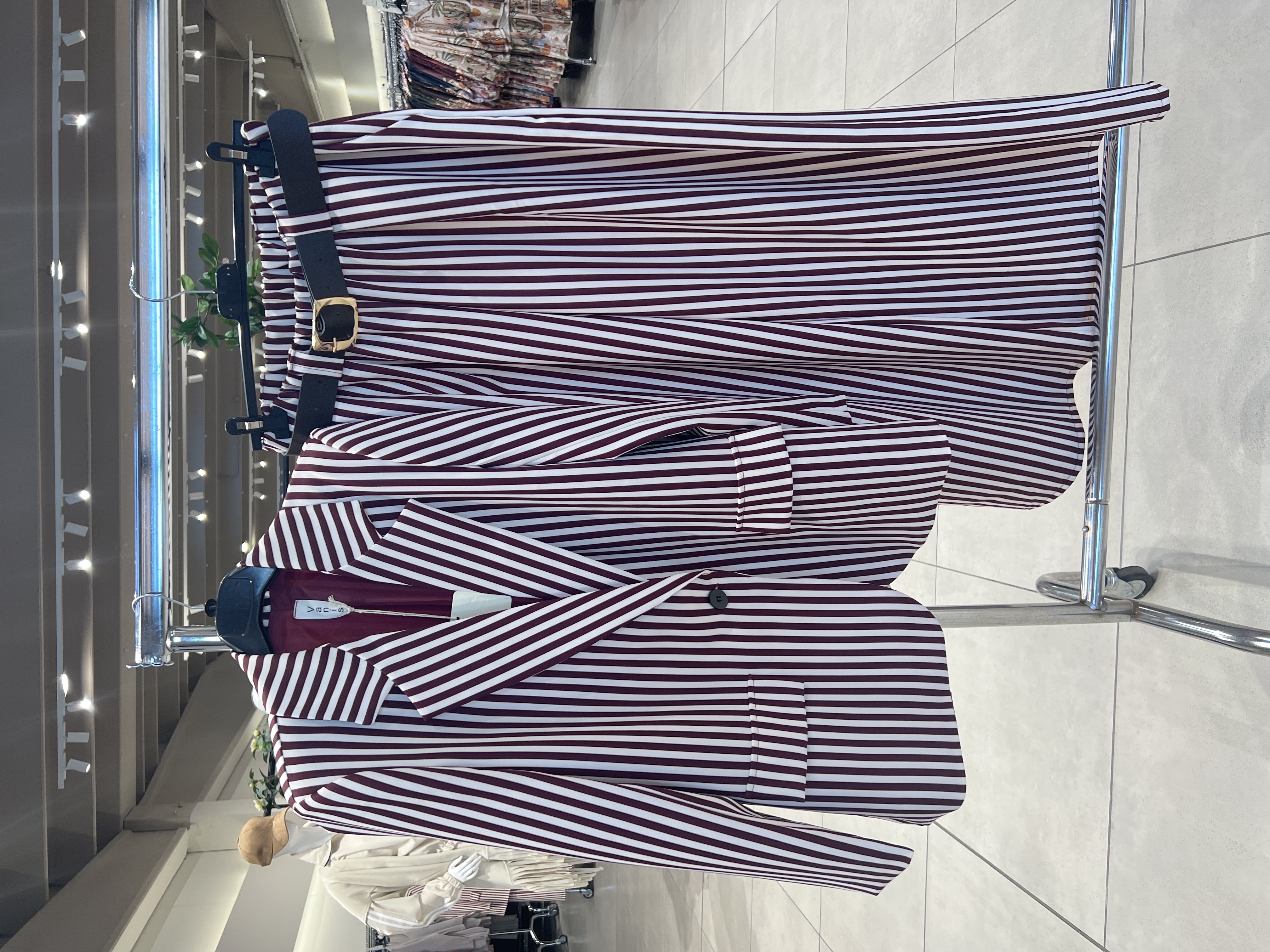 Wide-Striped Tailored Set