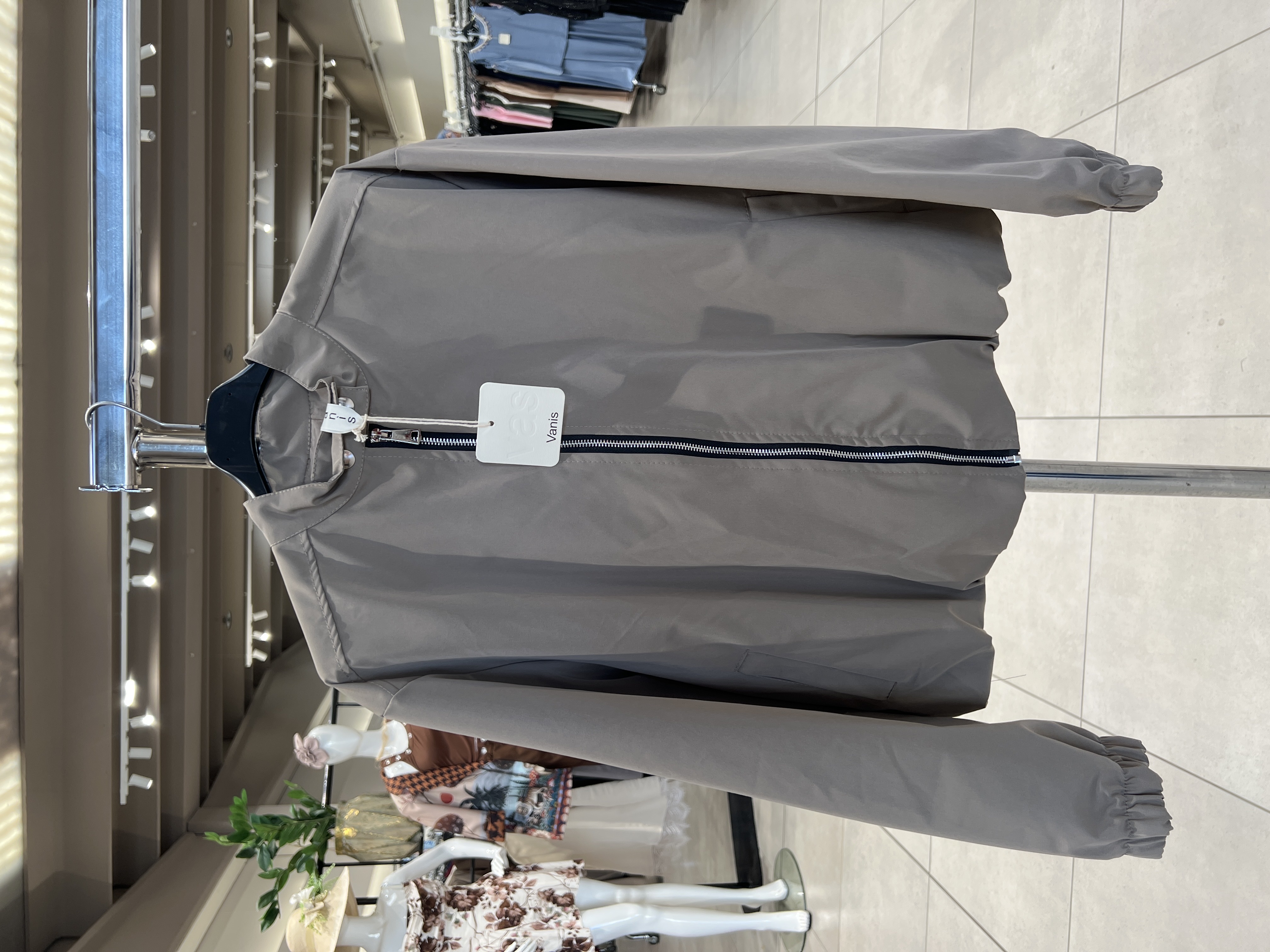 Bomber Jacket with Mock Neck
