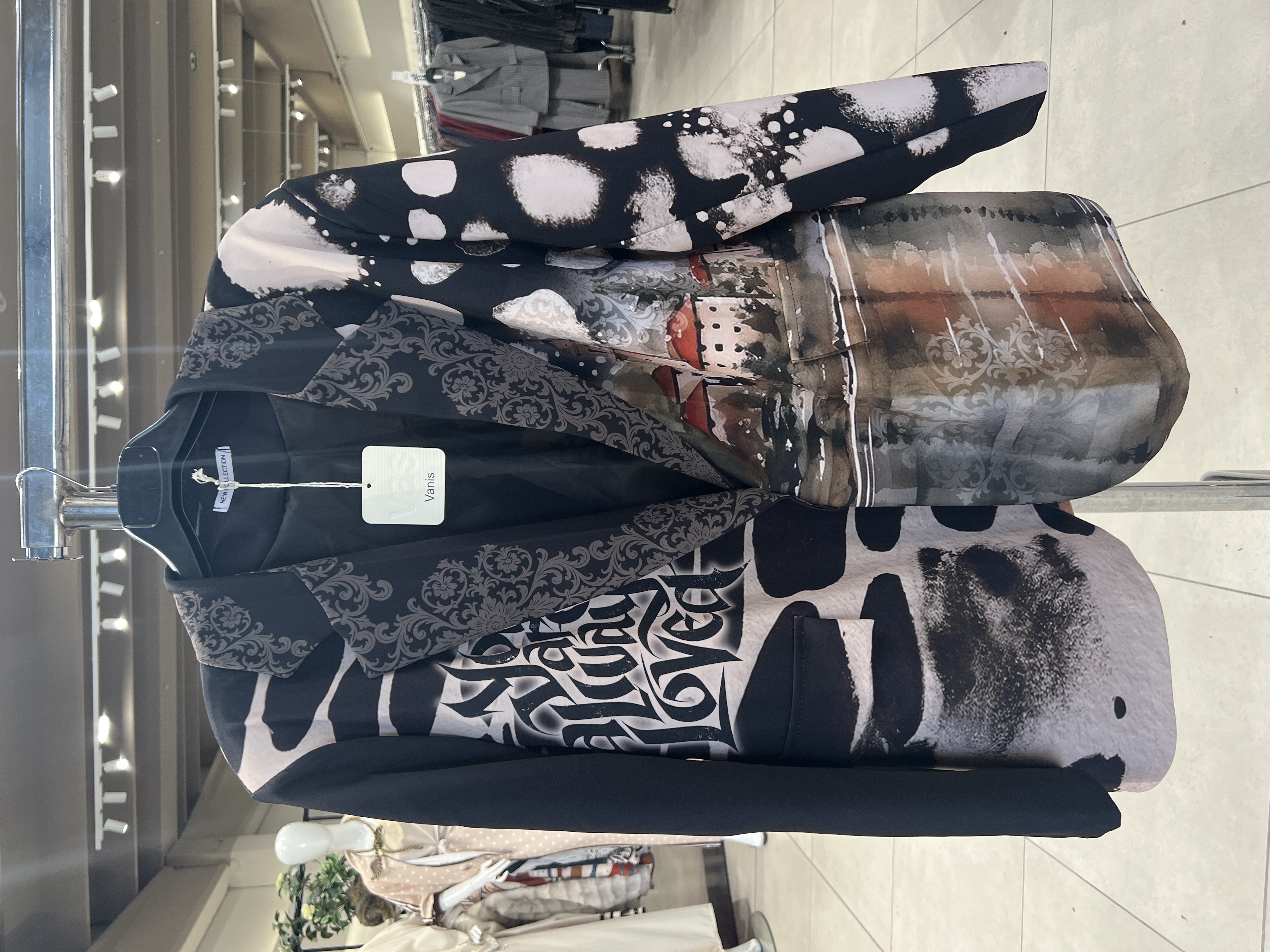 Longline Blazer with Embroidery