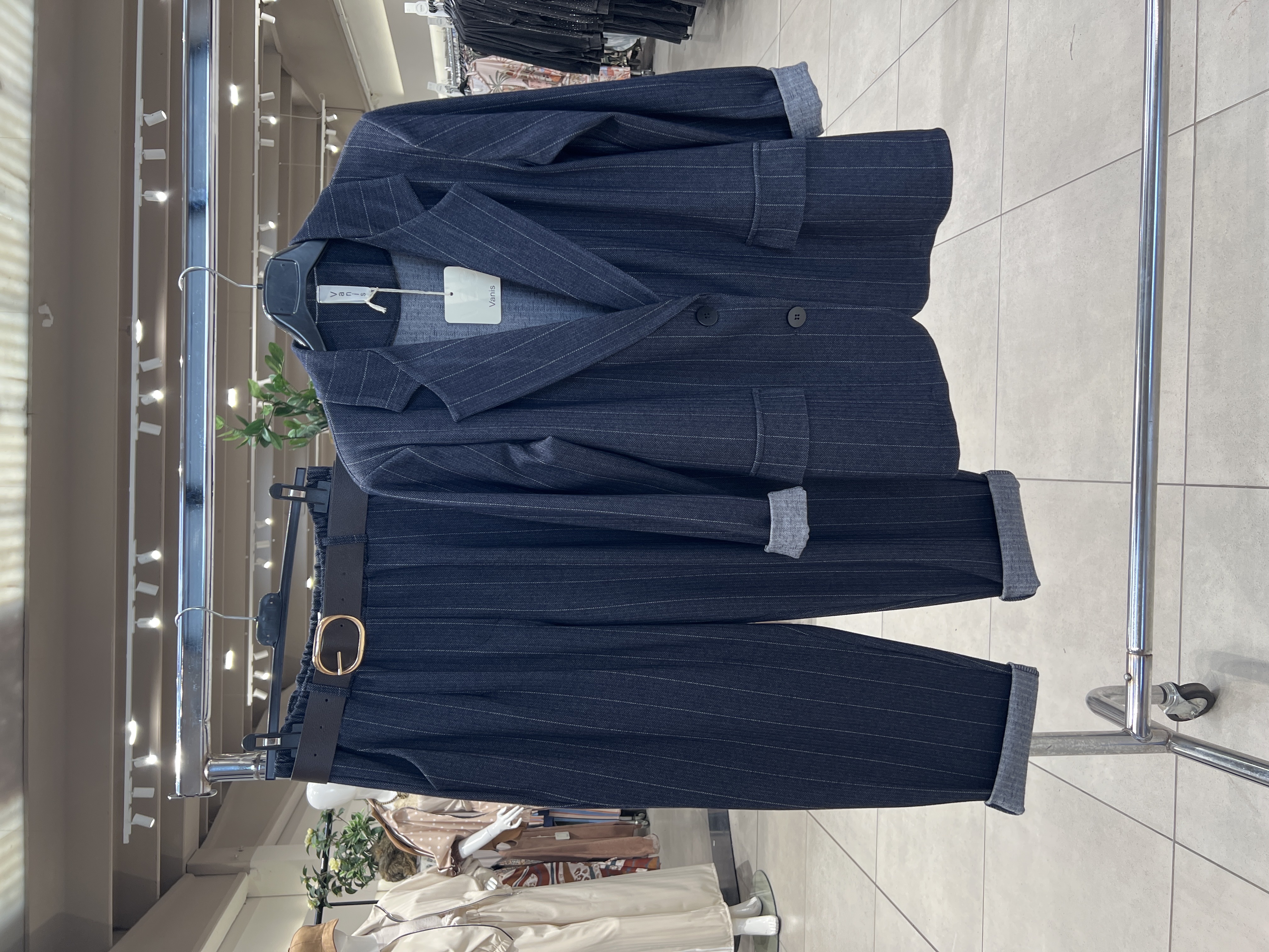 Tailored Set — Micro Stripe