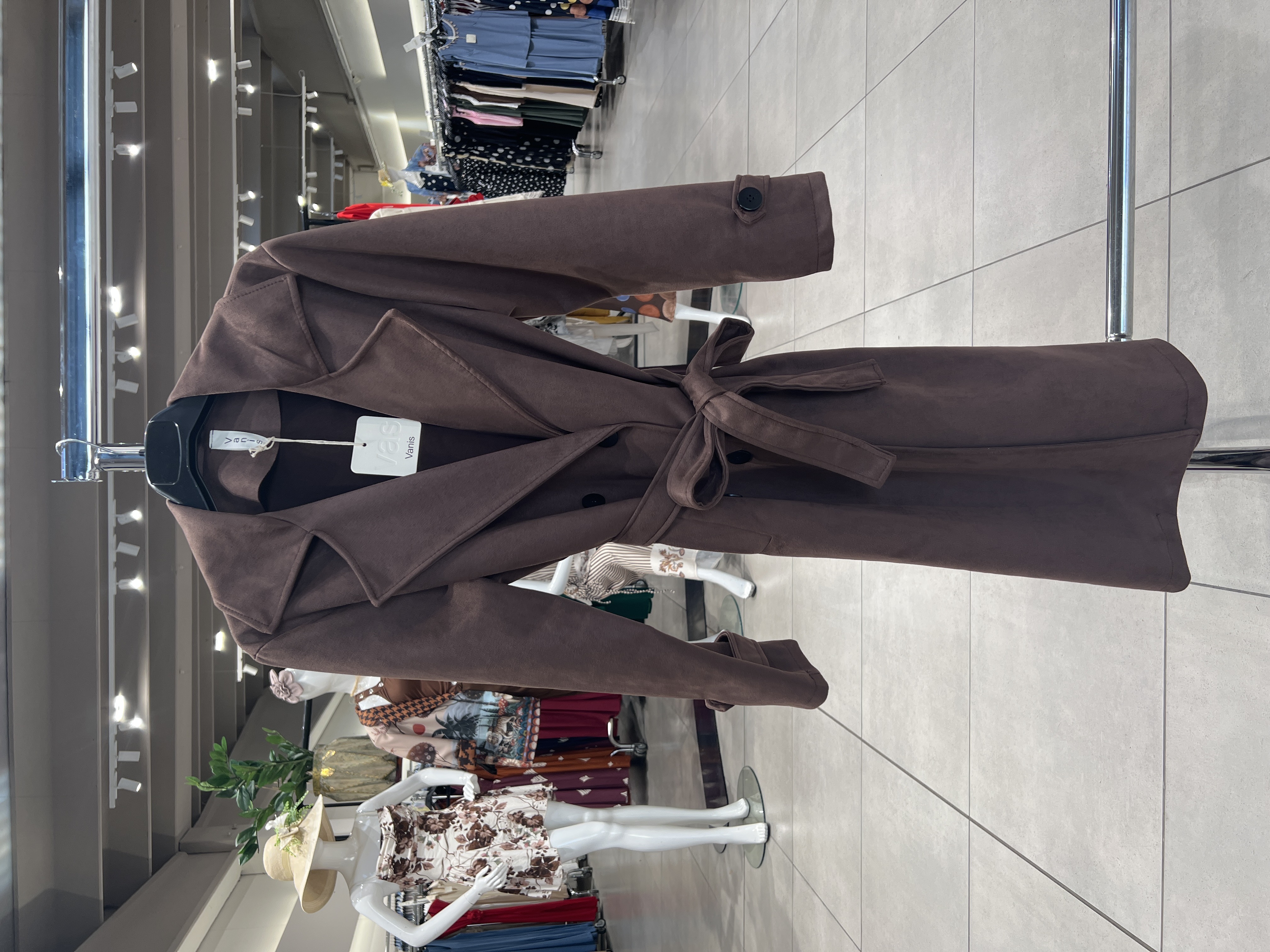 Tailored Midi Coat with Belt