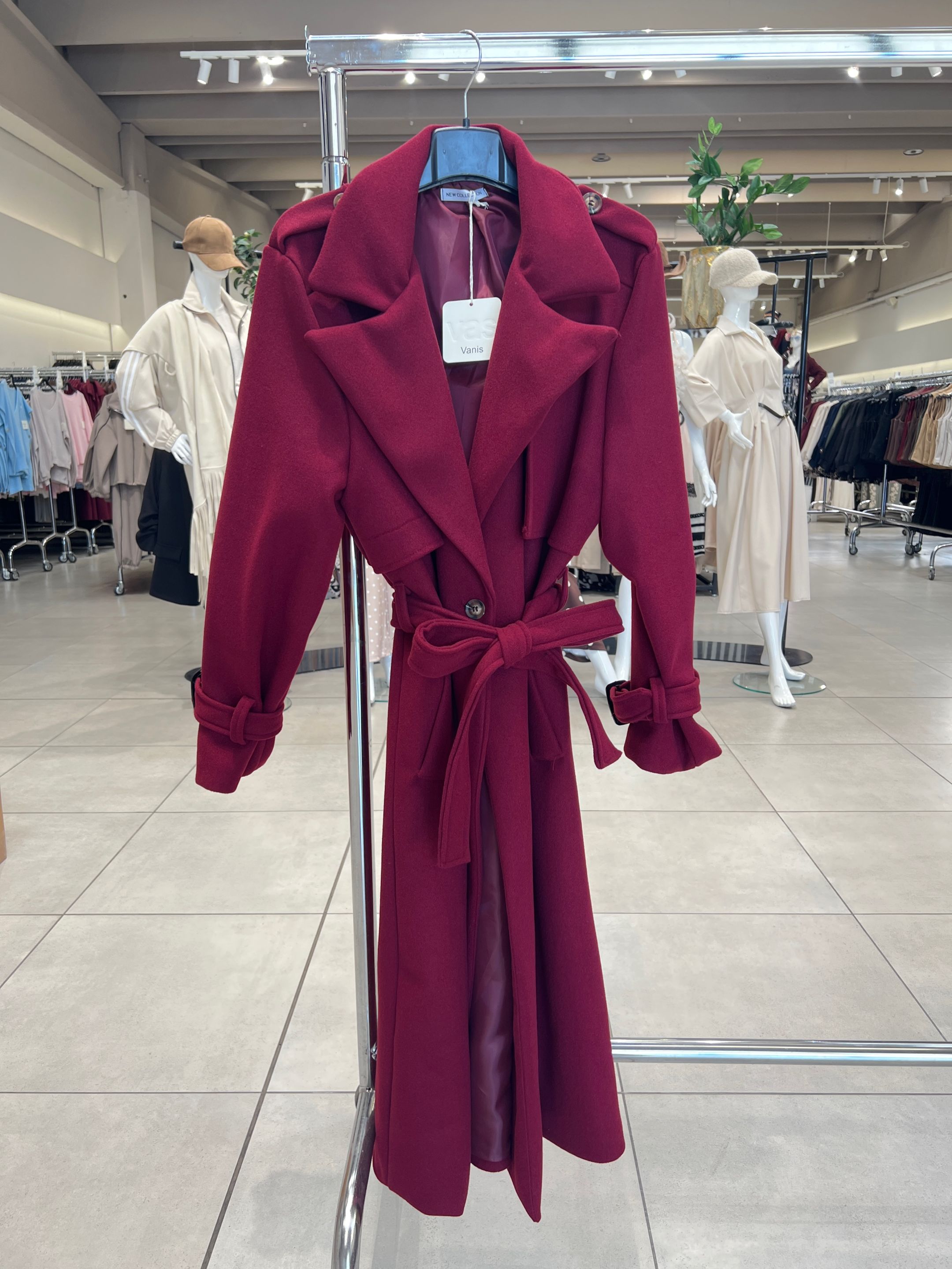 Midi Coat with Belt