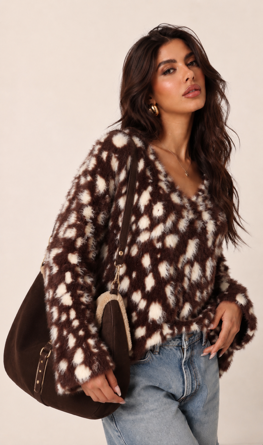 Oversized V‑Neck Sweater