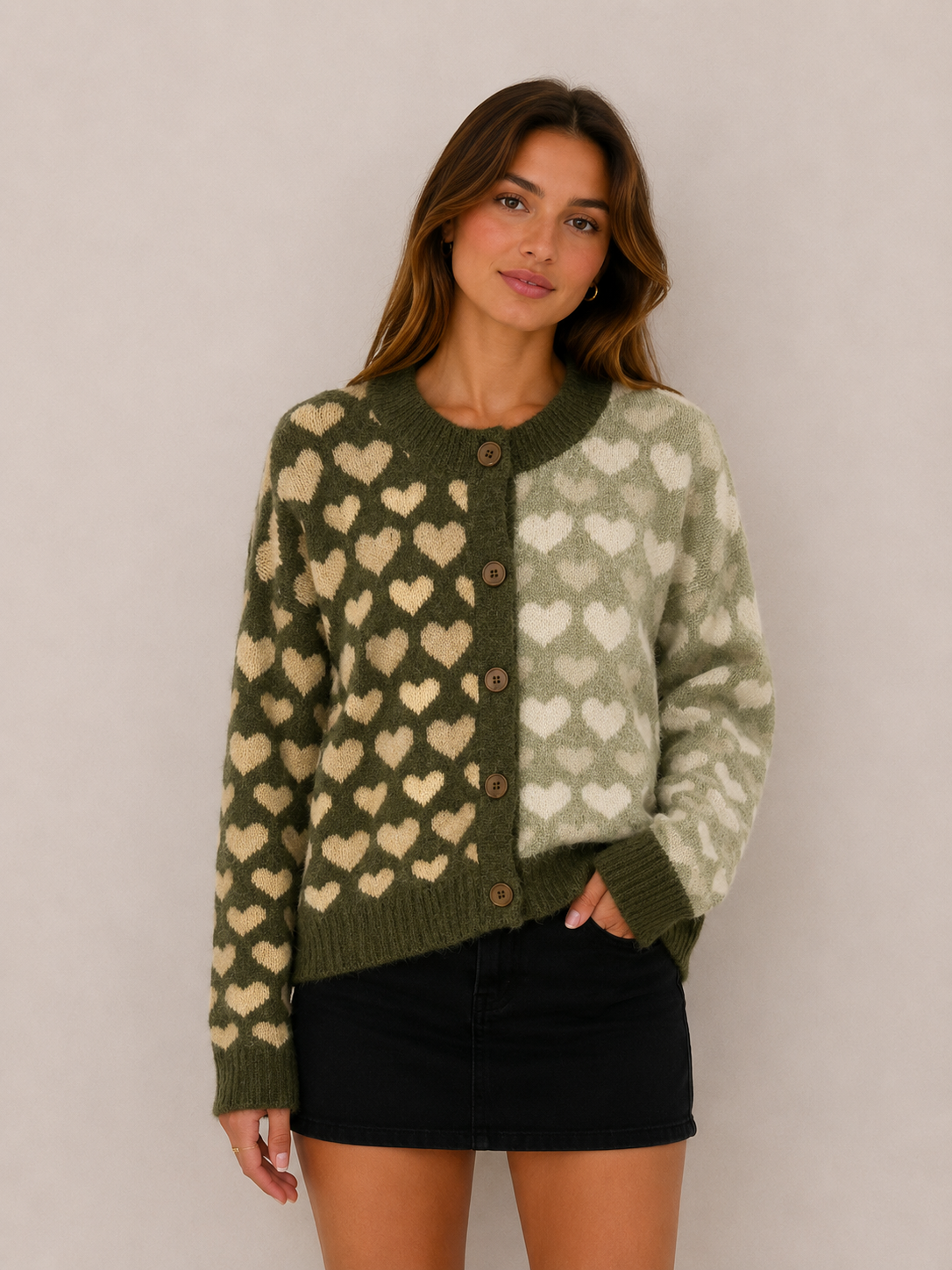 Relaxed Patterned Cardigan