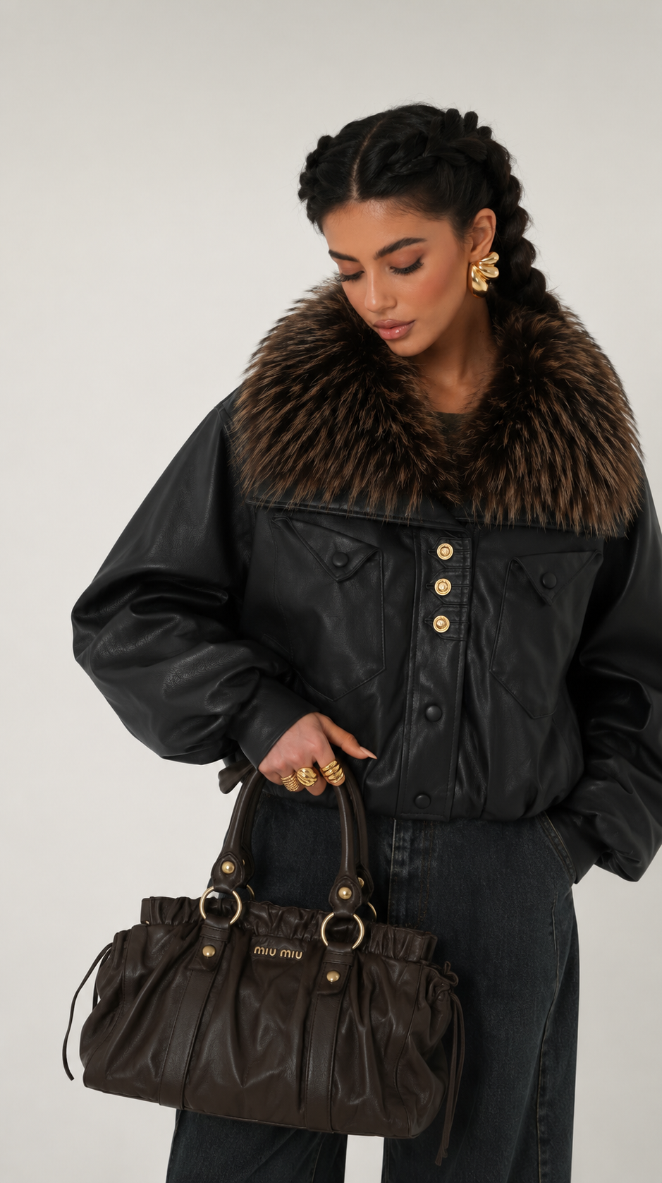 Oversized Jacket with Collar
