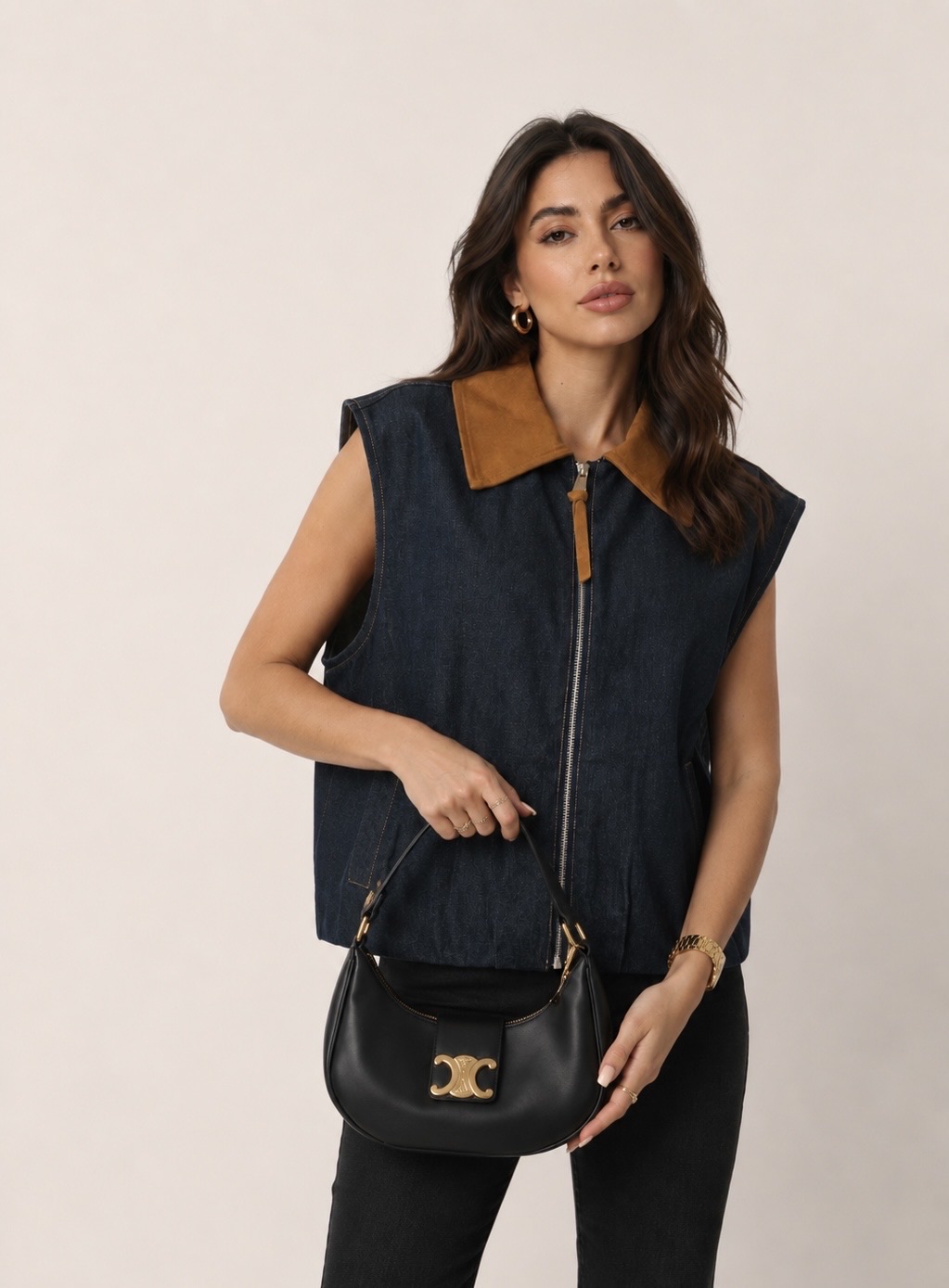 Regular Straight Denim Vest