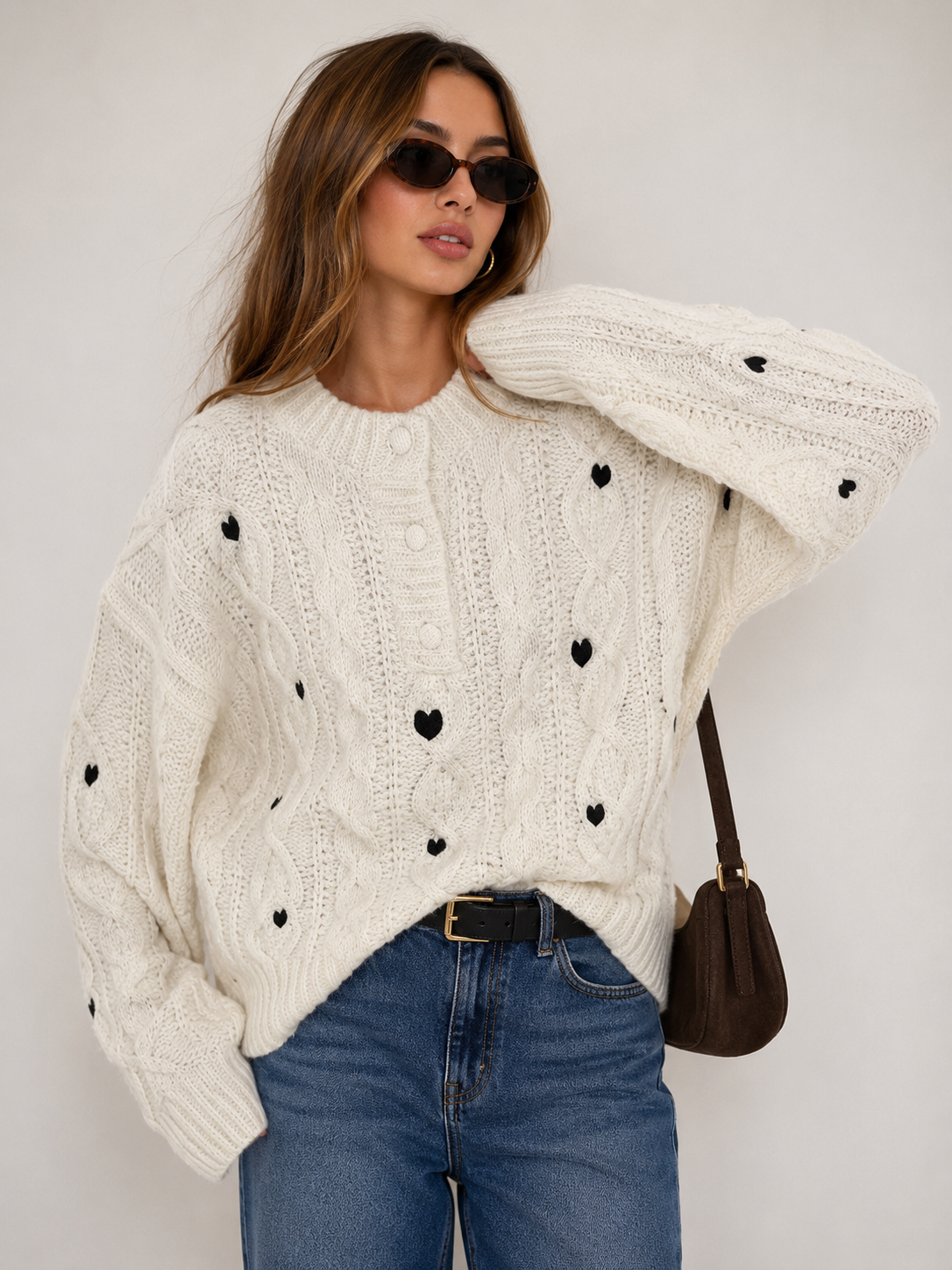 Oversized Cable-Knit Sweater