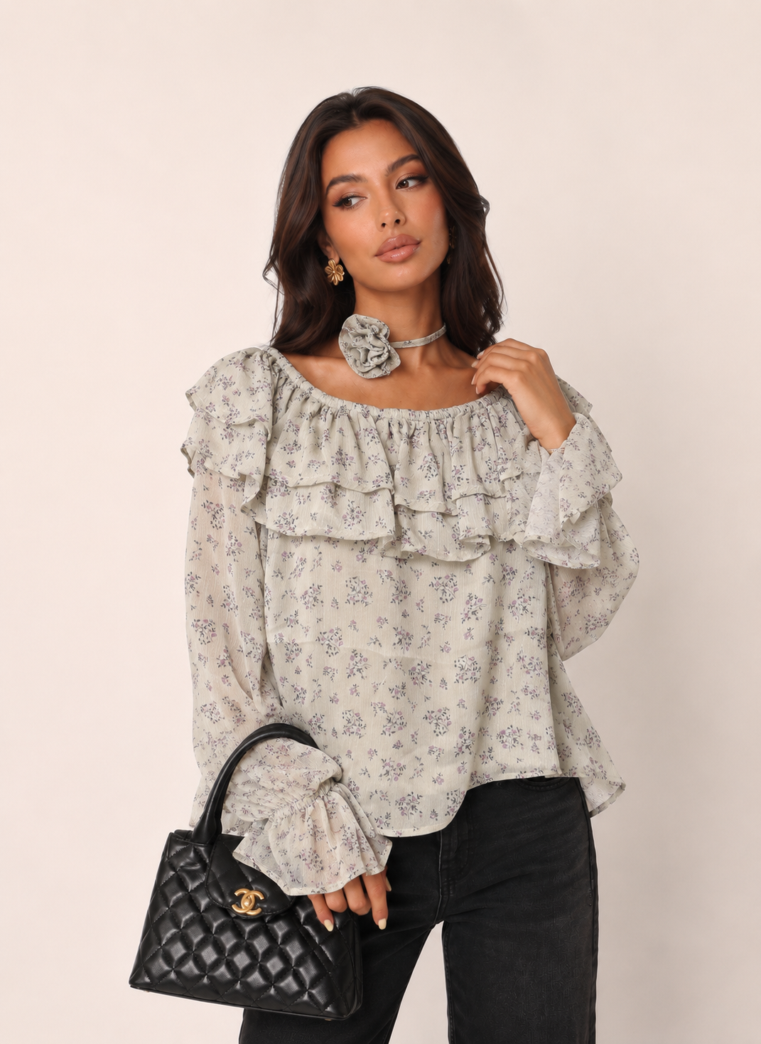 Off‑Shoulder Ruffle Blouse
