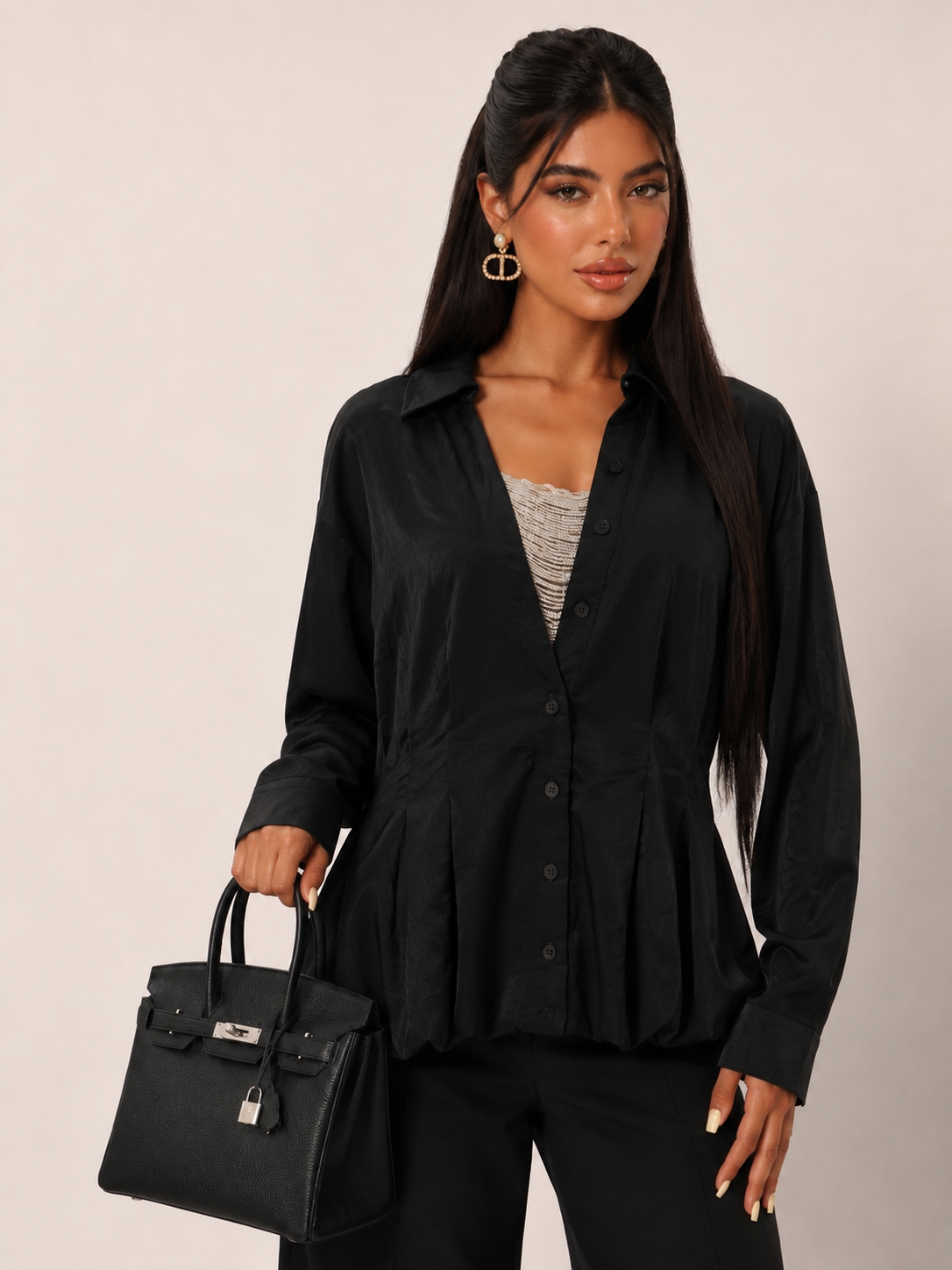 Relaxed Peplum Shirt