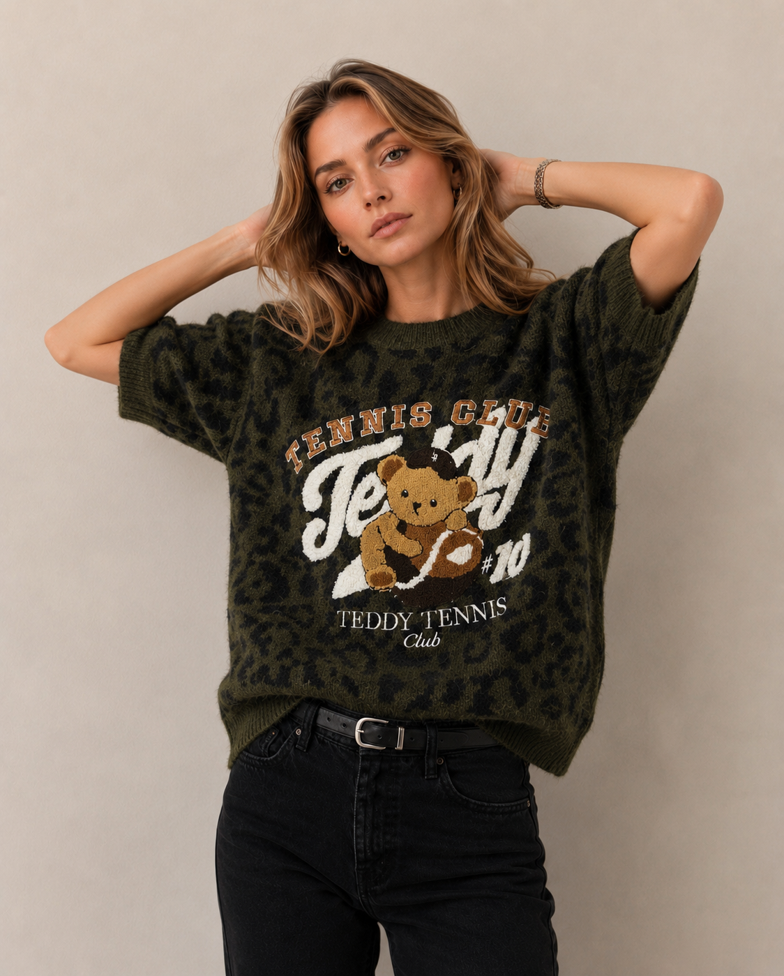 Relaxed Short-Sleeve Sweater