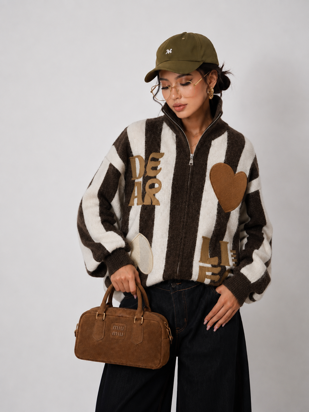Oversized Half-Turtleneck Sweatshirt