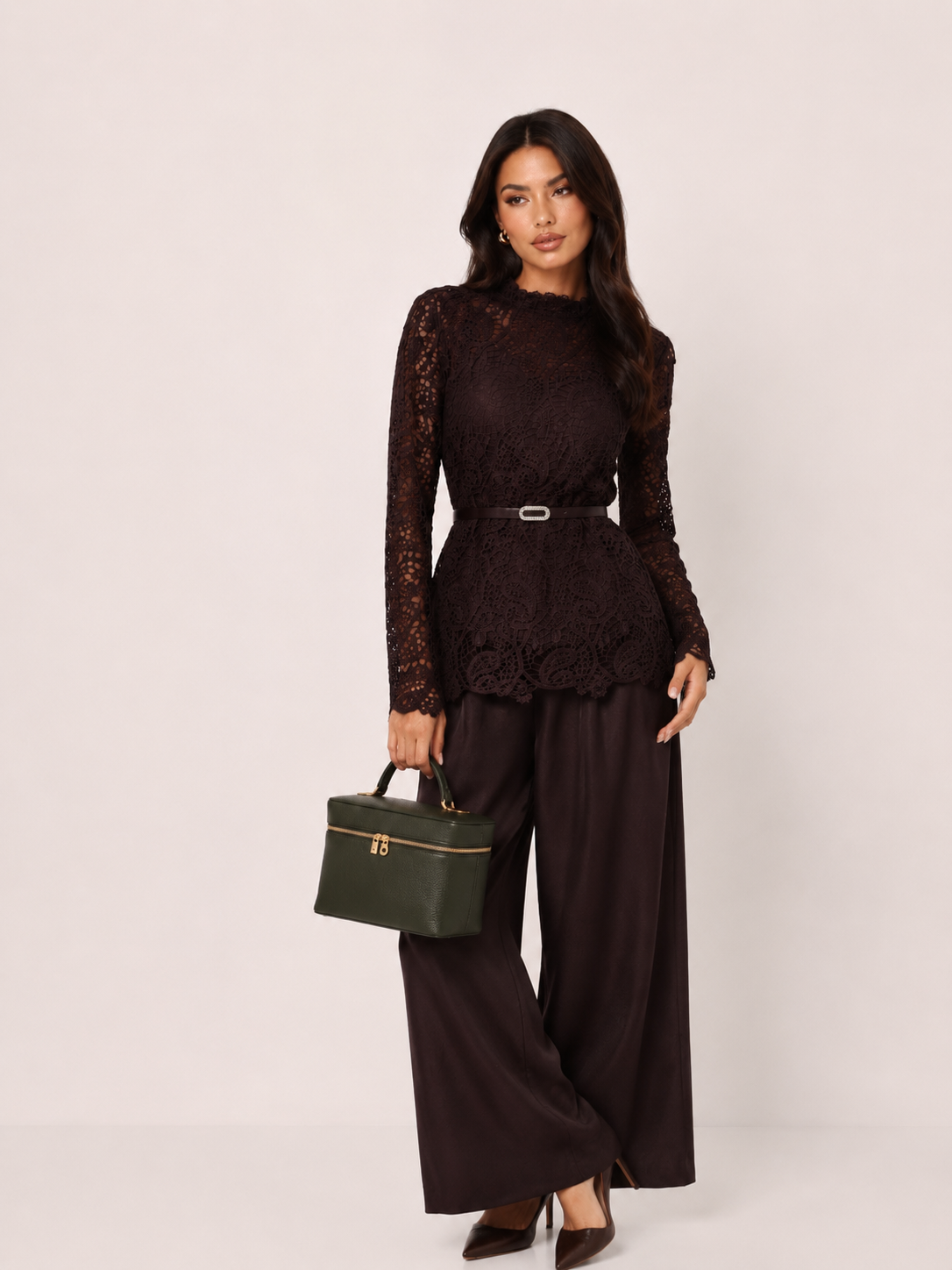 Classic Two-Piece with Mock Neck