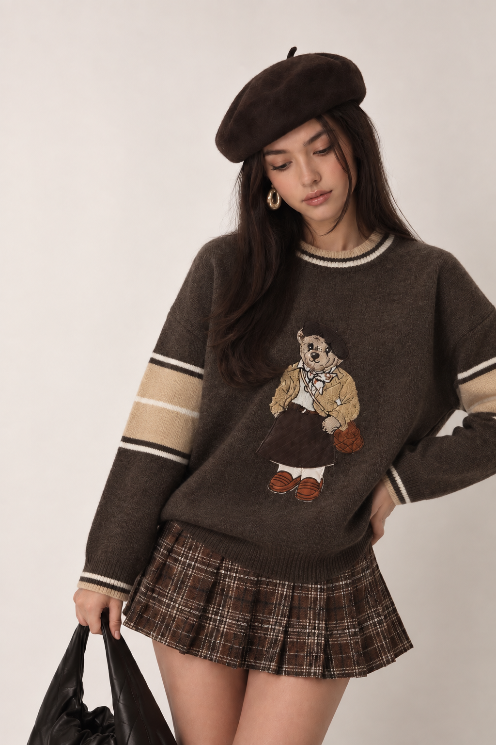Relaxed Sweater with Front Applique