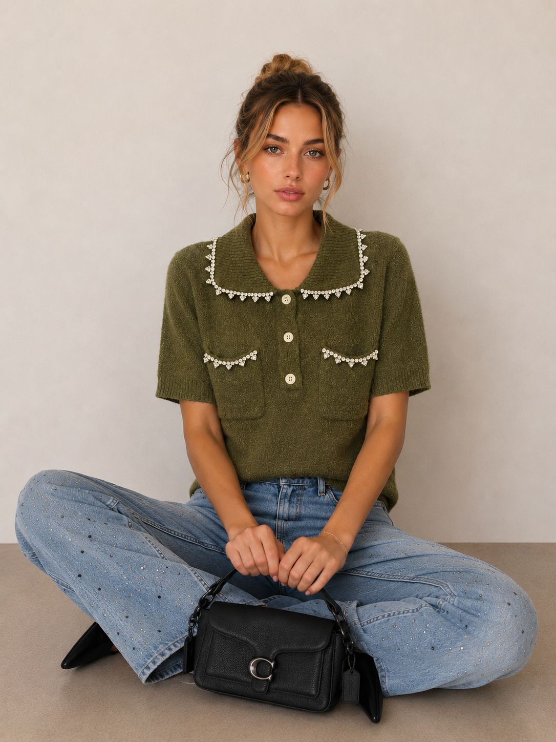 Polo Sweater with Pockets
