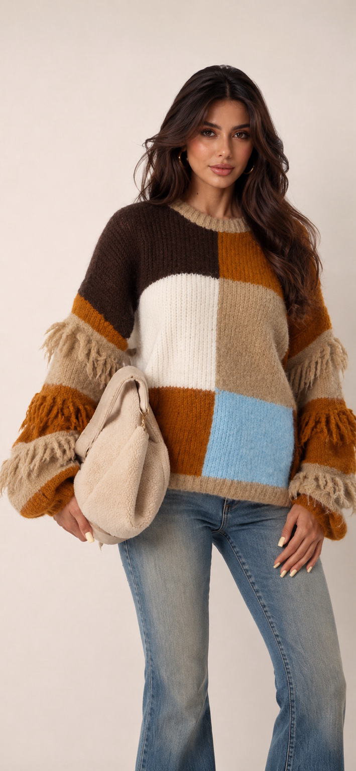 Relaxed Fringe Sweater