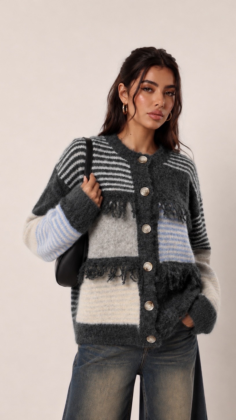 Oversized Fringe Cardigan