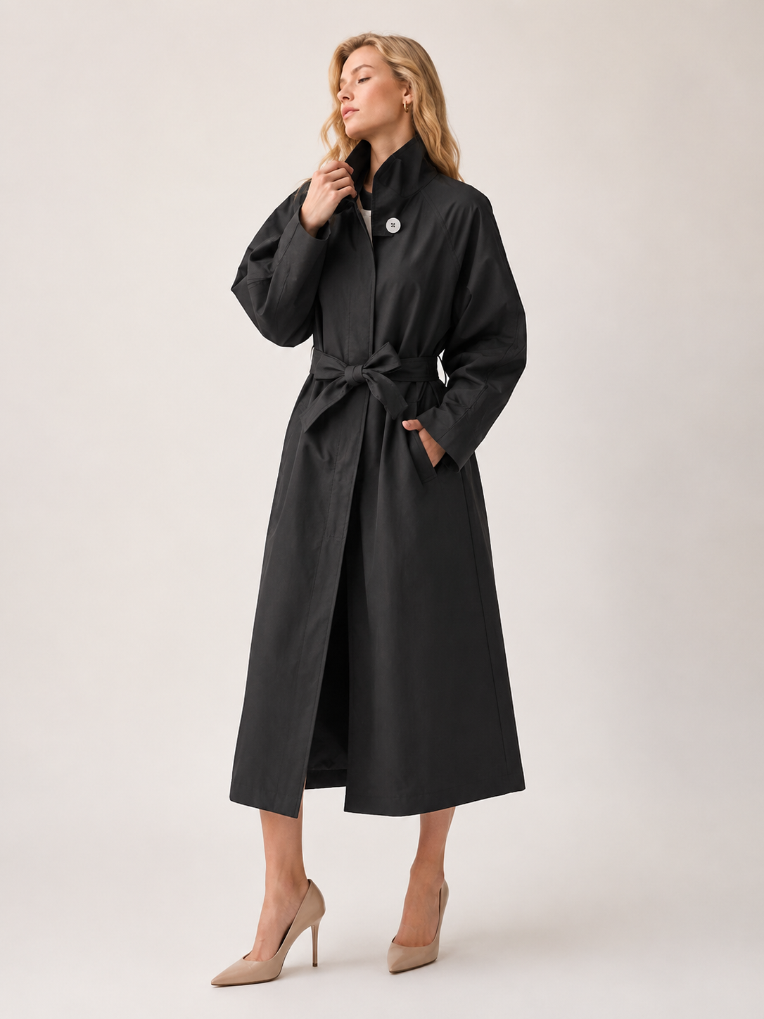 Tailored Midi Tie Coat