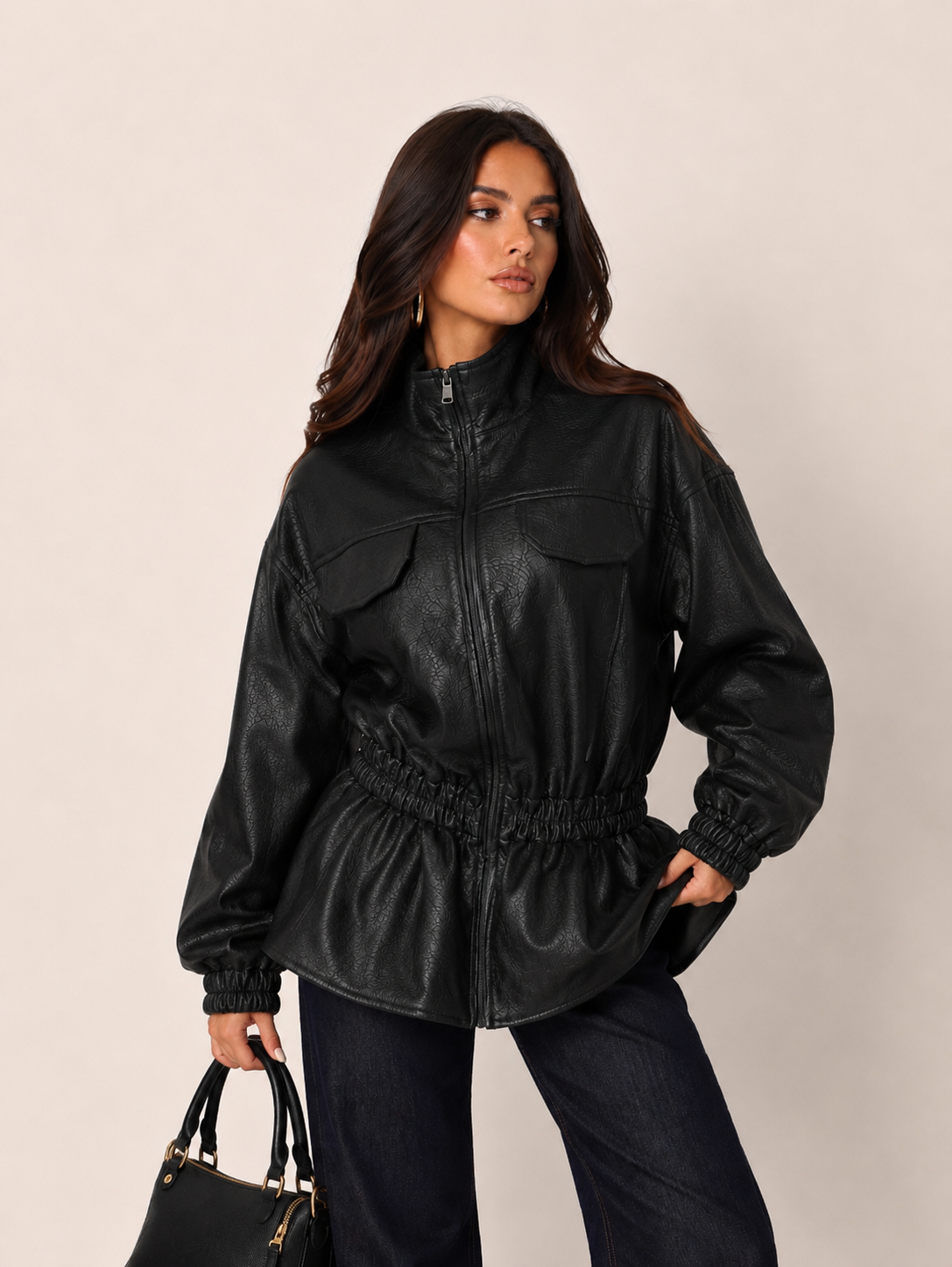 Relaxed Hip-Length Jacket