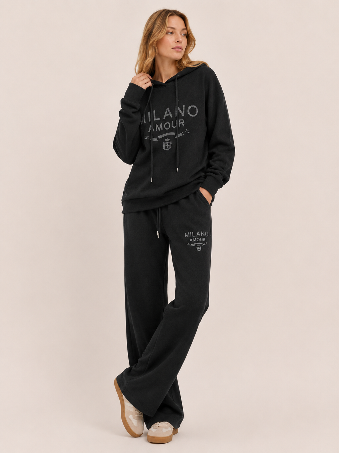 Relaxed Tracksuit Set with Hood