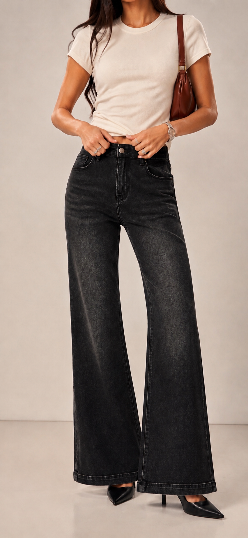 High-Waist Wide-Leg Jeans