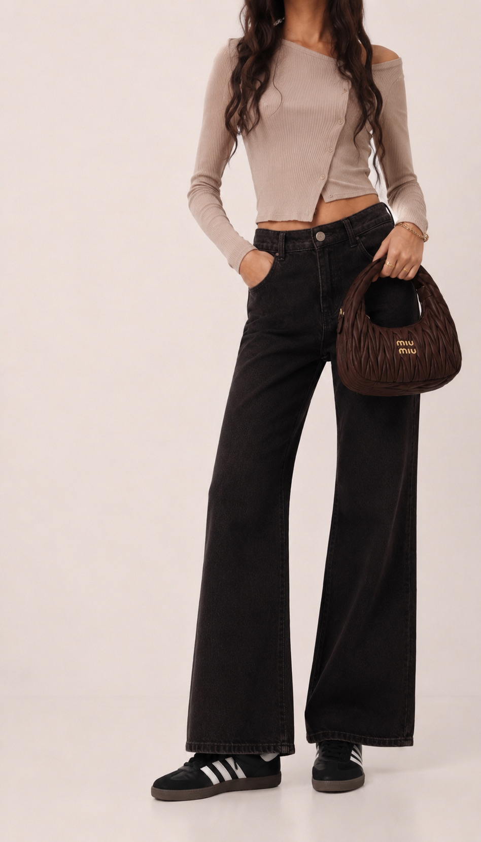 Wide-Leg High-Waist Trousers