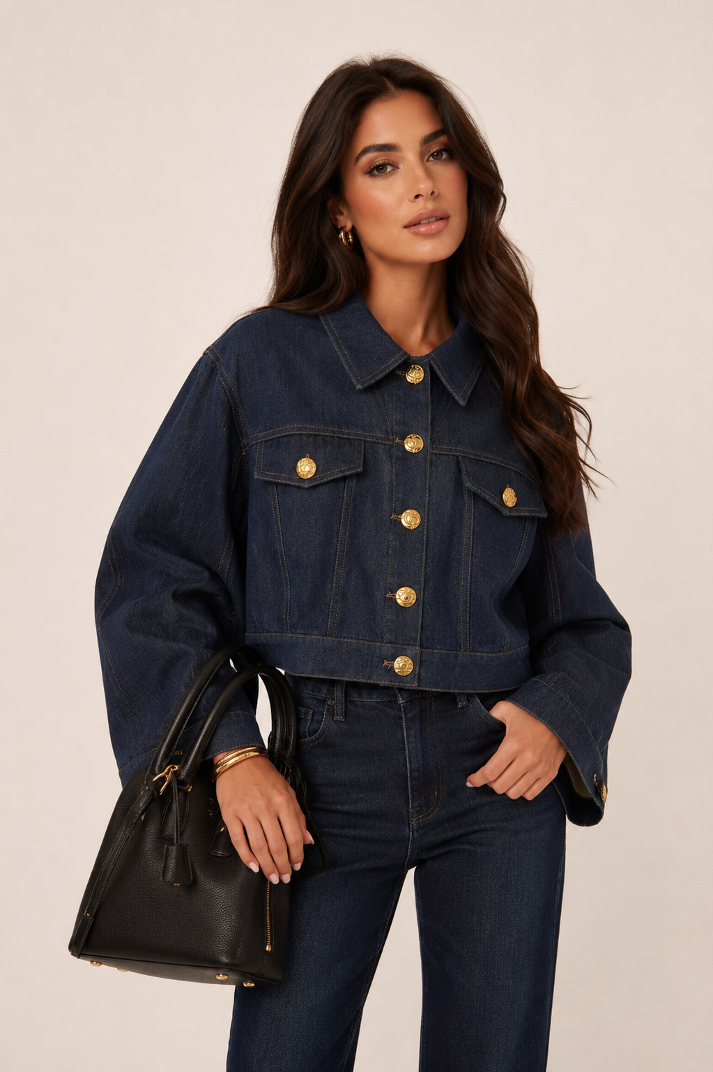 Cropped Collar Jacket