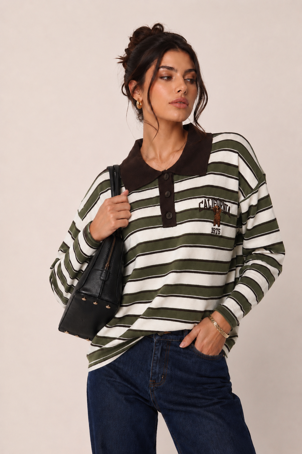 Relaxed Polo Collar Sweater