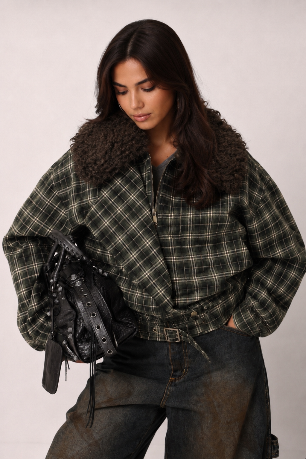 Oversized Jacket with Belt