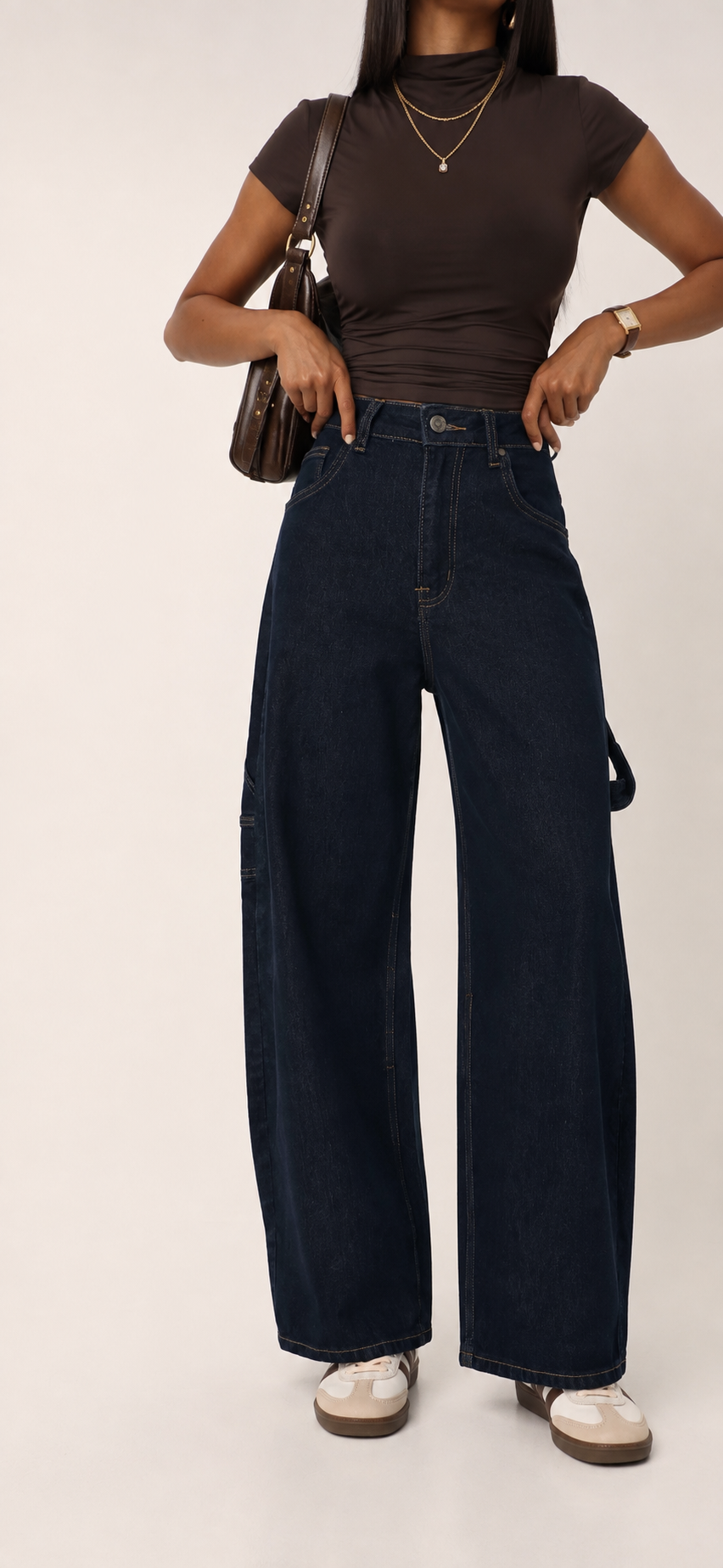 High‑Waist Wide‑Leg Jeans