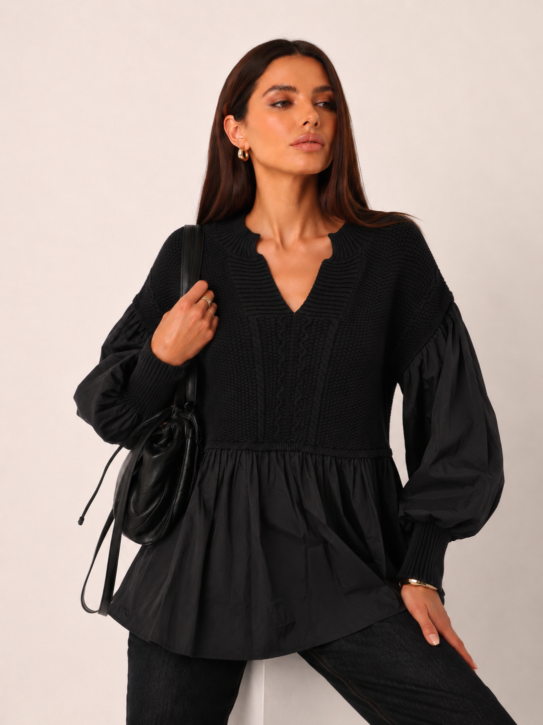 V‑Neck Sweater Tunic