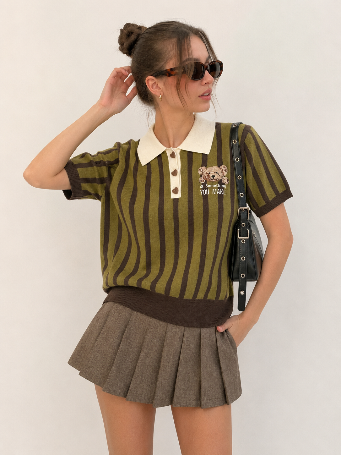 Cropped Polo Sweater