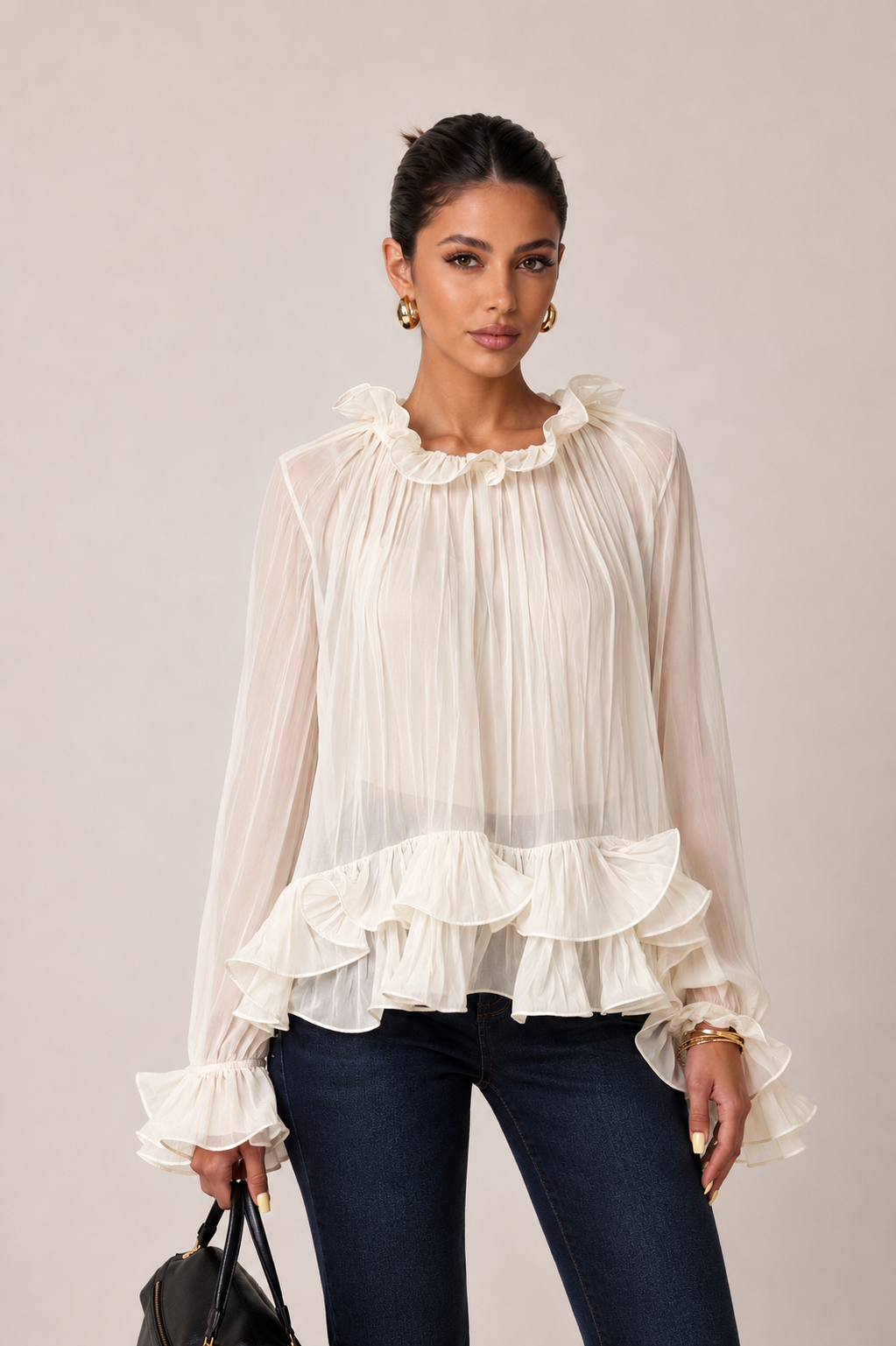 Relaxed Ruffle Blouse