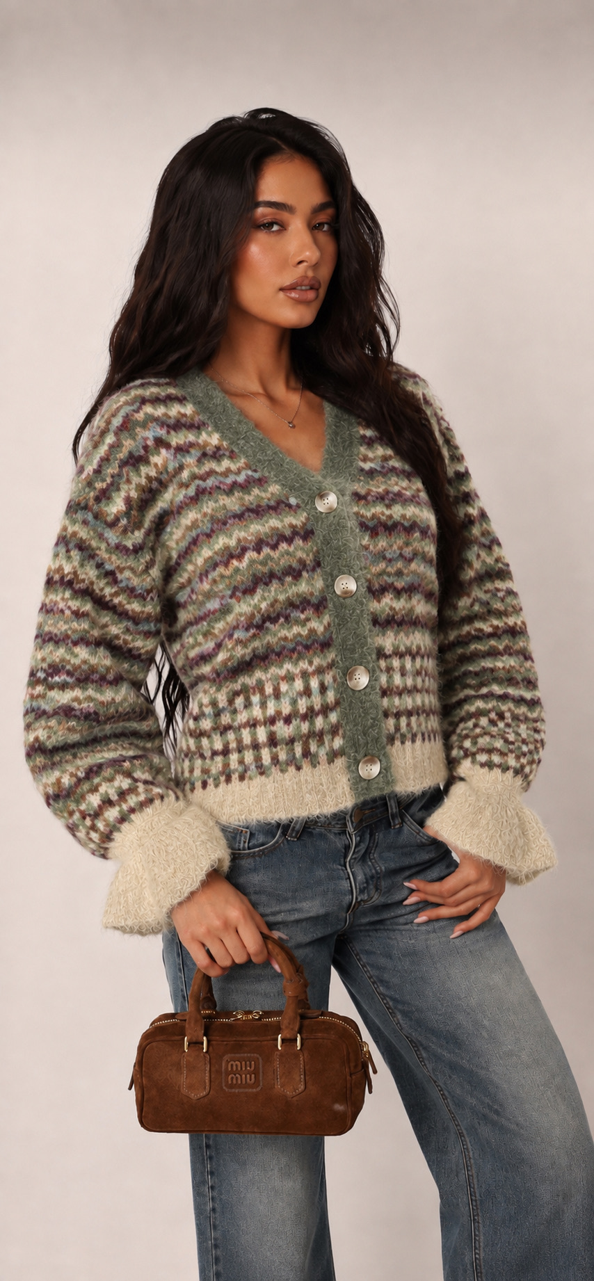 Geometric Pattern Cardigan